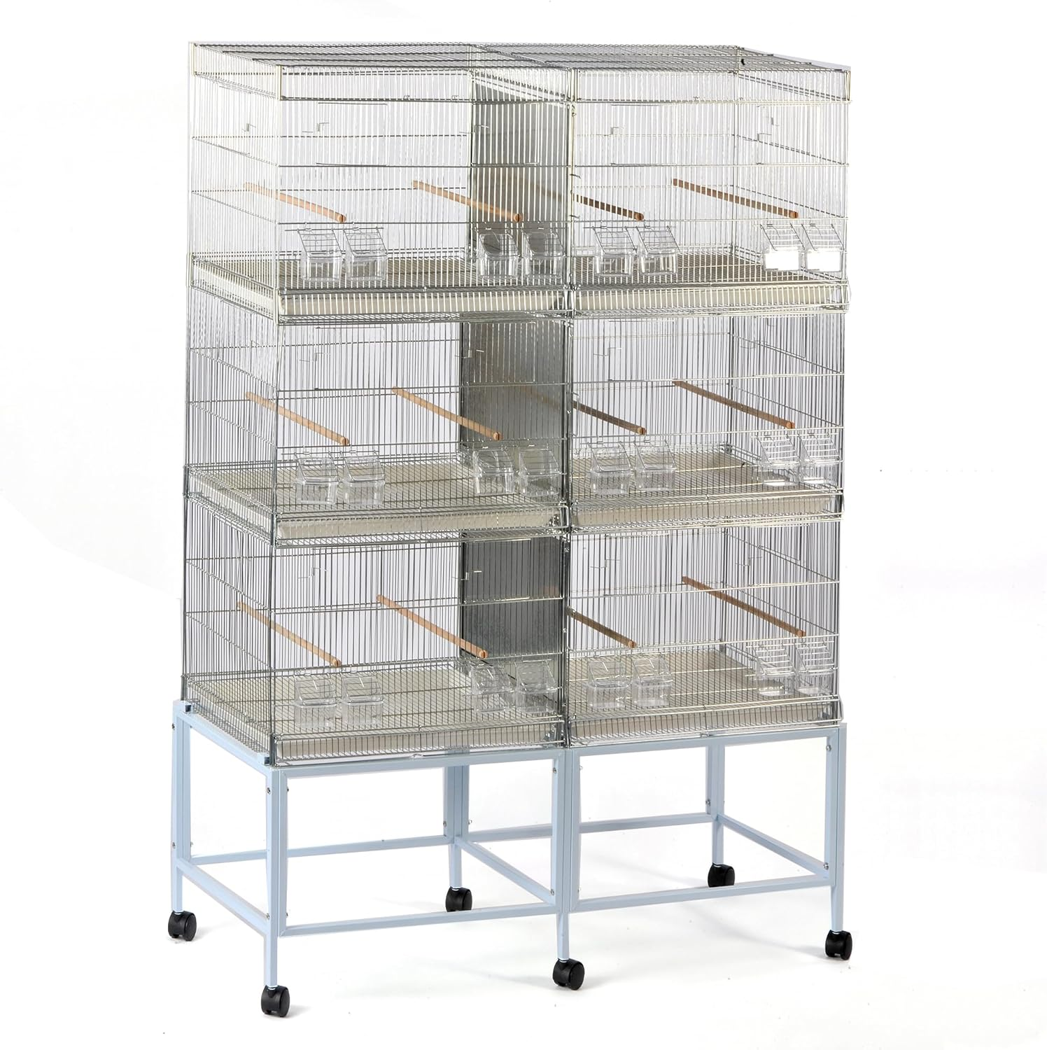 6Xbreeding Bird Cages on Stand for Canary Parakeet Budgie Cockatiel image number 5