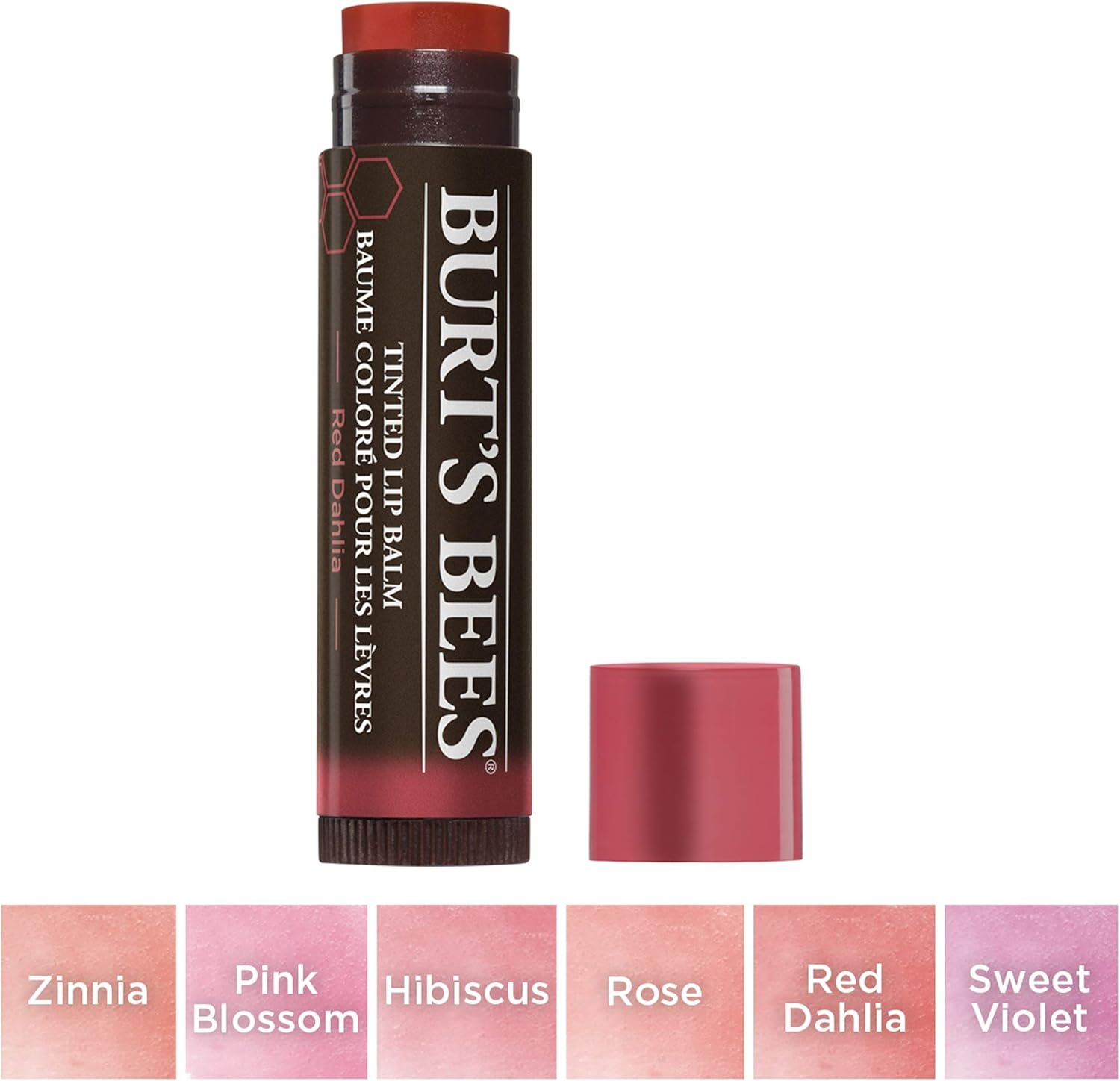 Burt'S Bees 100% Natural Origin Tinted Lip Balm, Red Dahlia with Shea Butter & Botanical Waxes, 1 Tube, 4.25G image number 3