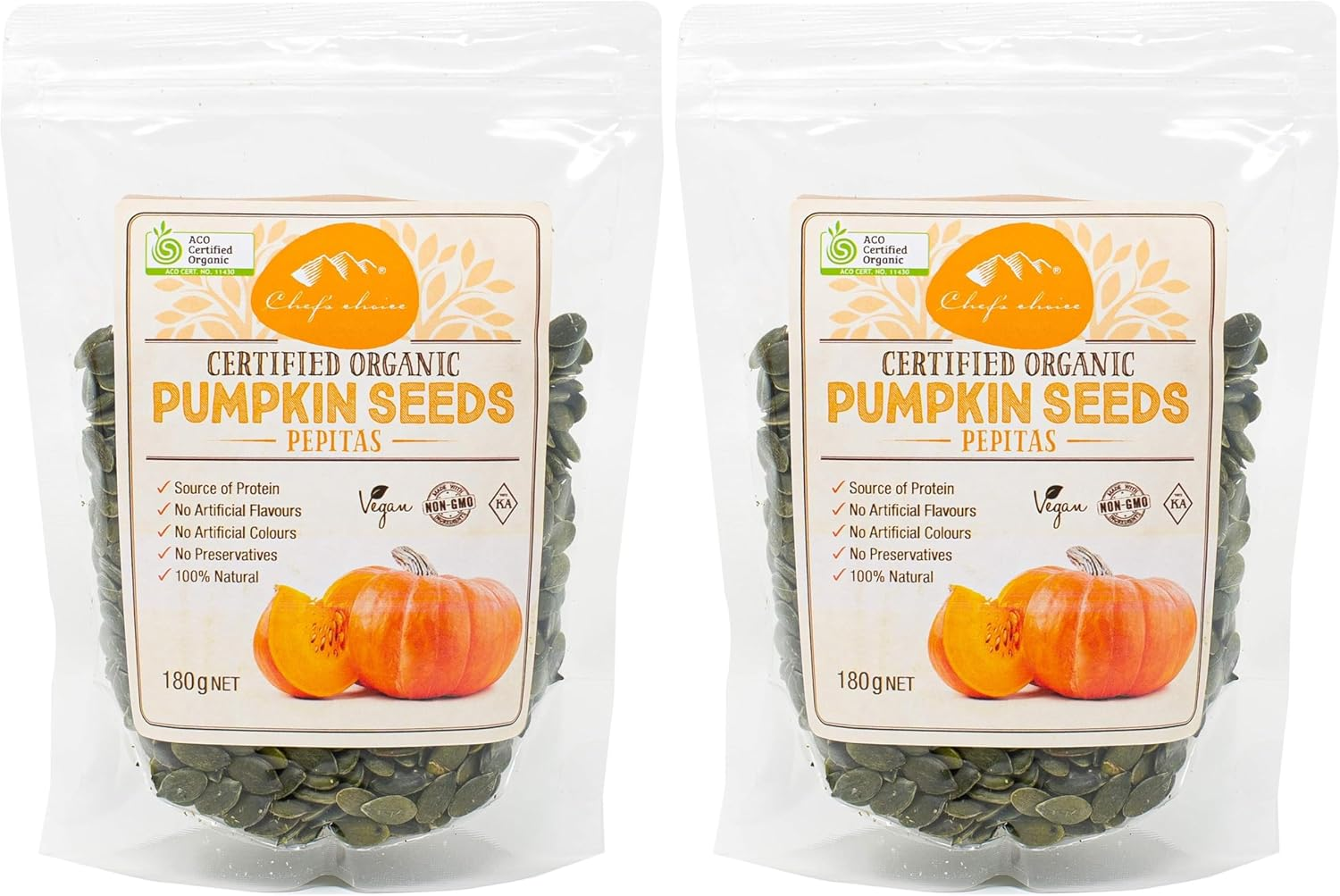 Chef'S Choice Organic Pumpkin Seed Kernals (Pepitas) 180 G image number 1