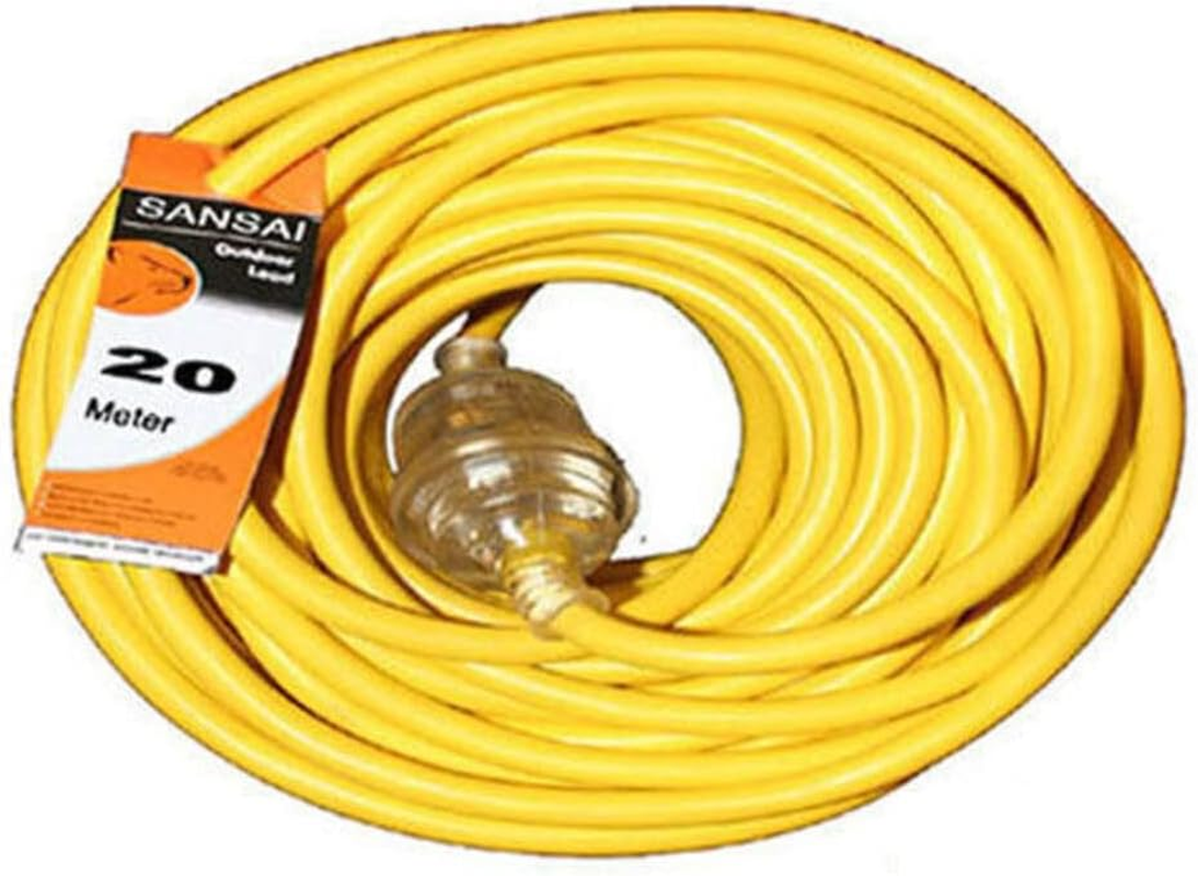 Sansai 20M Heavy Duty Extension Cord/Power Lead Light Indicator Indoor/Outdoor