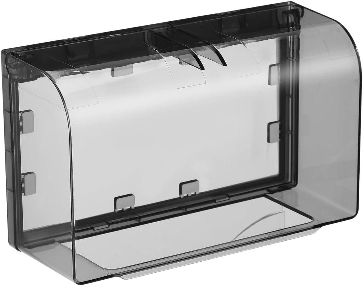 Iplusmile 2-Gang Weatherproof Outlet Cover in Use Electrical Power Outlet Cover, Outdoor Plug and Receptacle Protector for Garden Home Bathroom, Clear Black