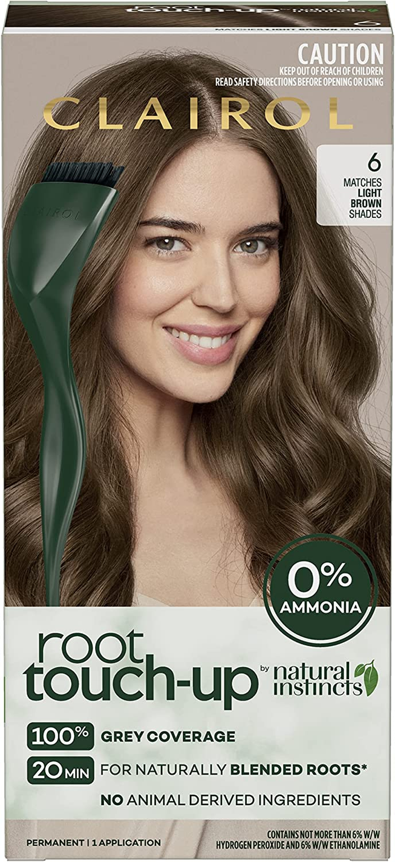 Clairol Root Touch up Natural Instincts 2 BLACK, 100% Grey Coverage, Naturally Blended Roots, 0% Ammonia, Permanent Root Colour - 4 Dark Brown image number 7