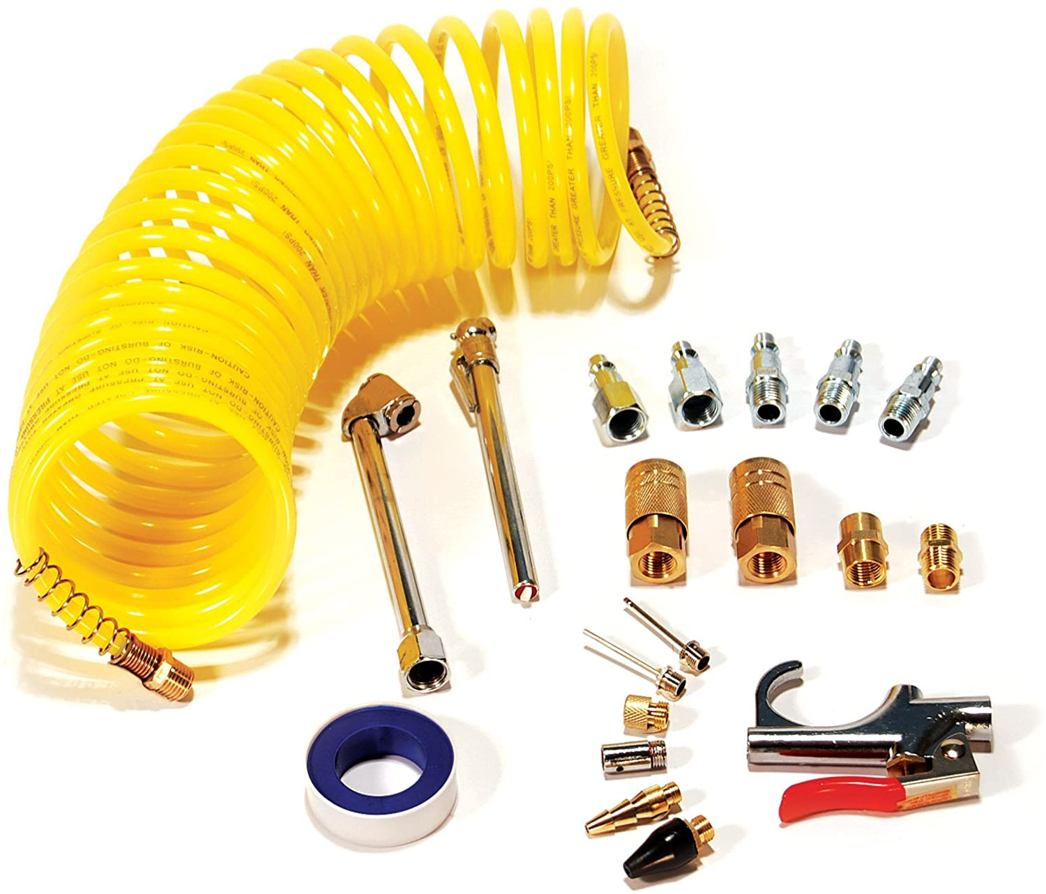 Primefit Pri-6044 IK1016S-20 Deluxe 1/4" Air Compressor Accessory Kit Including 1/4" Recoil Airhose image number 6