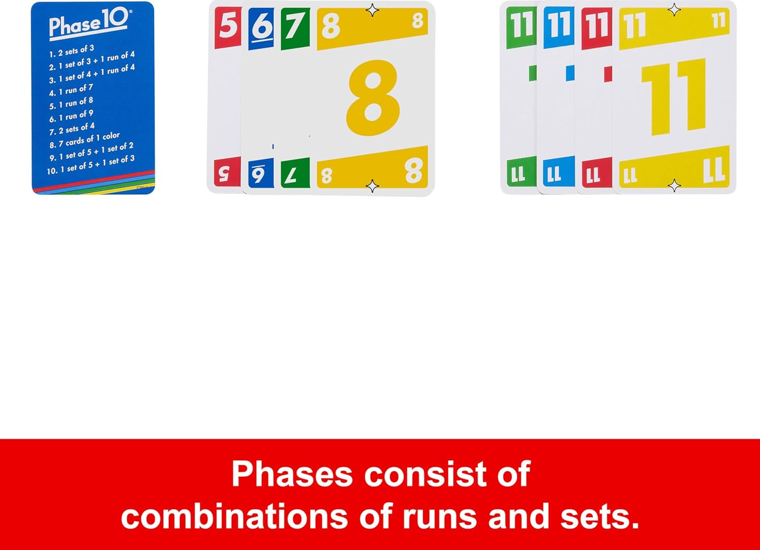 Mattel Games Phase 10 Card Game with 108 Cards, Ages 7 Years and Older (Amazon Exclusive) image number 3