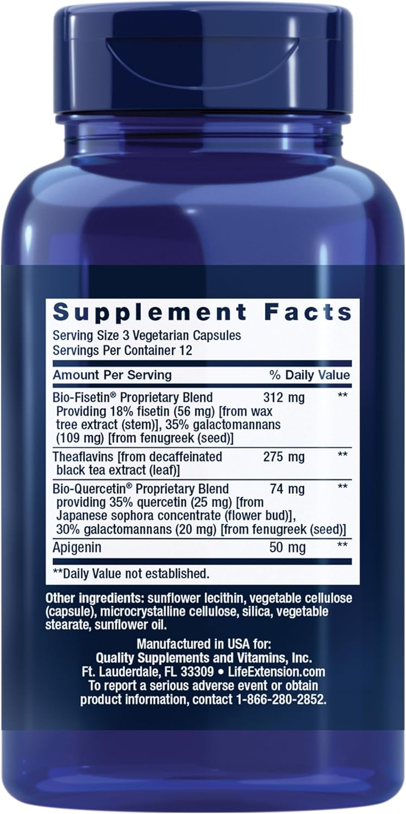 Life Extension Senolytic Formula, 24 Capsules image number 3