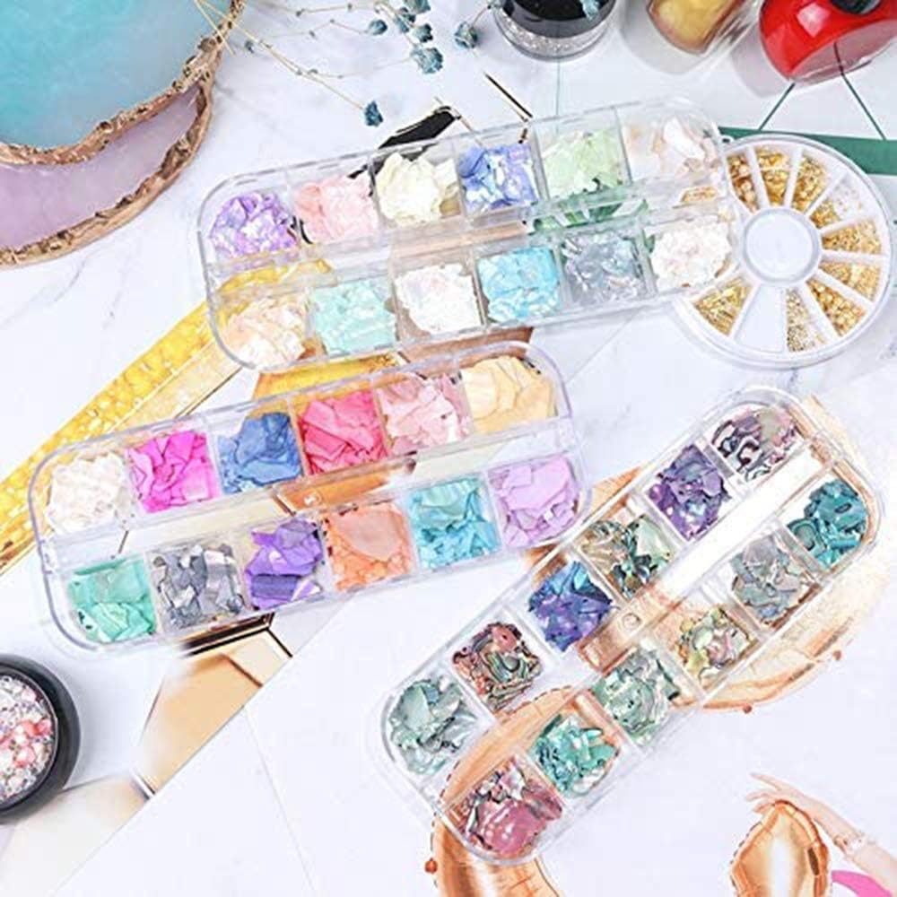 1 Set 3D Irregular Nail Sequins Holographic Glitter Nails Art Decorations image number 3