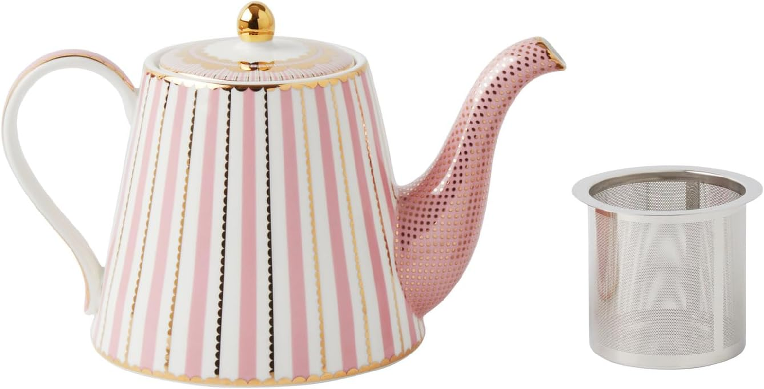 Maxwell & Williams Teas and C'S Regency Teapot with Infuser 1Lt Pink Gift Boxed image number 1