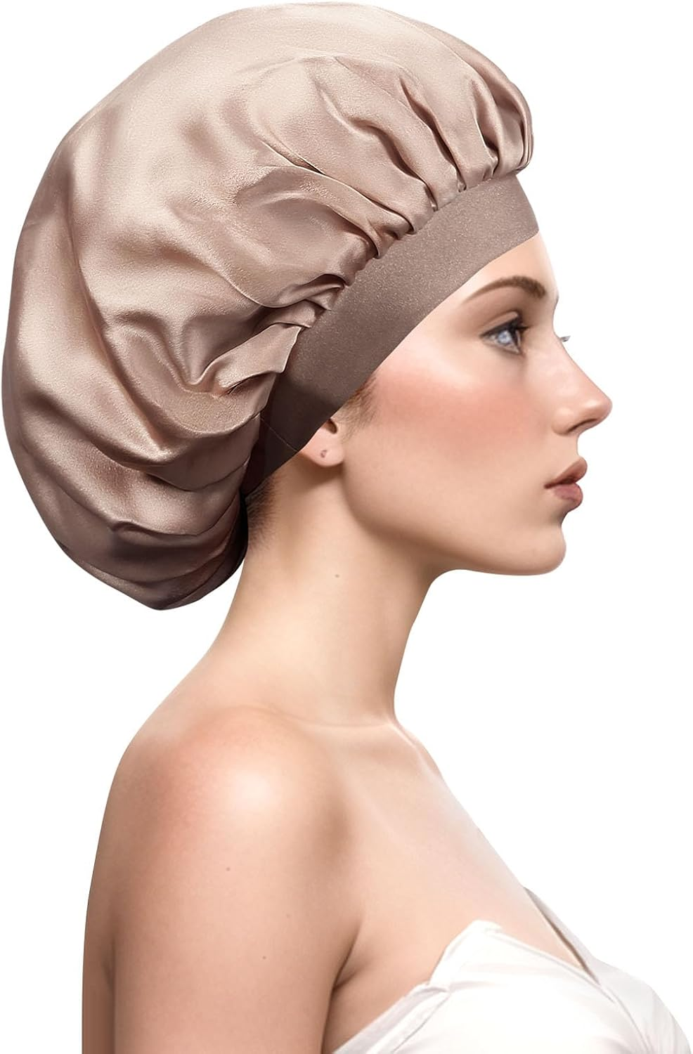 Silk Hair Bonnet for Sleeping Prevent Frizzy Men Women Natural Curly Hair