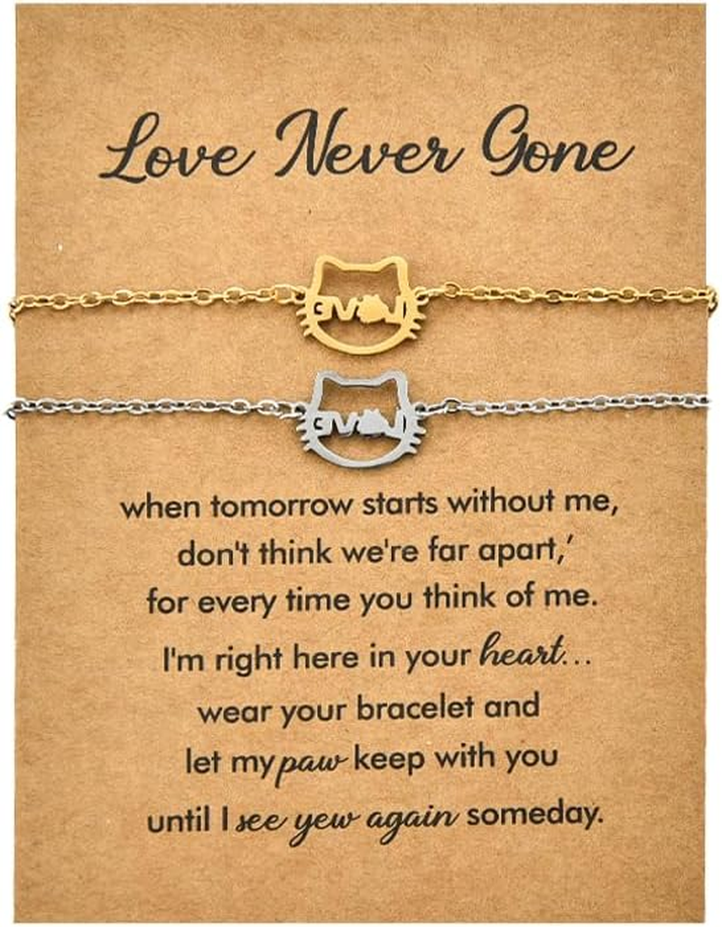 Cat Lady Gifts for Women Girl Cat Lover Gifts Bracelet Cat Mom Christmas Birthday Gift Cat Person People Cat Owner Gift Idea