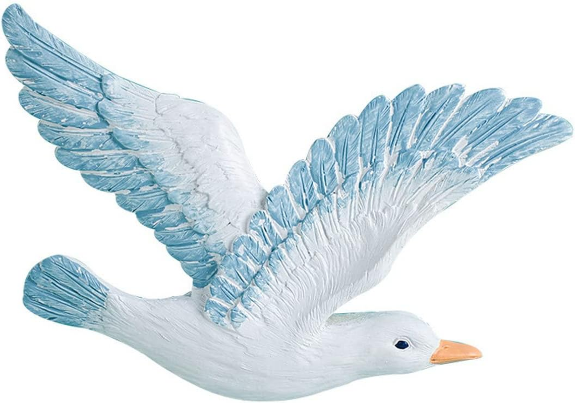 Seahug Coastal Seagulls Wall Decor-3Pcs Resin Nautical Nordic Birds Beach Relax Mediterranean Theme Ornaments-Cute Livingroom/Bedroom/Cafe/Bar/Hotel Hanging Home Wall Art Decoration image number 4