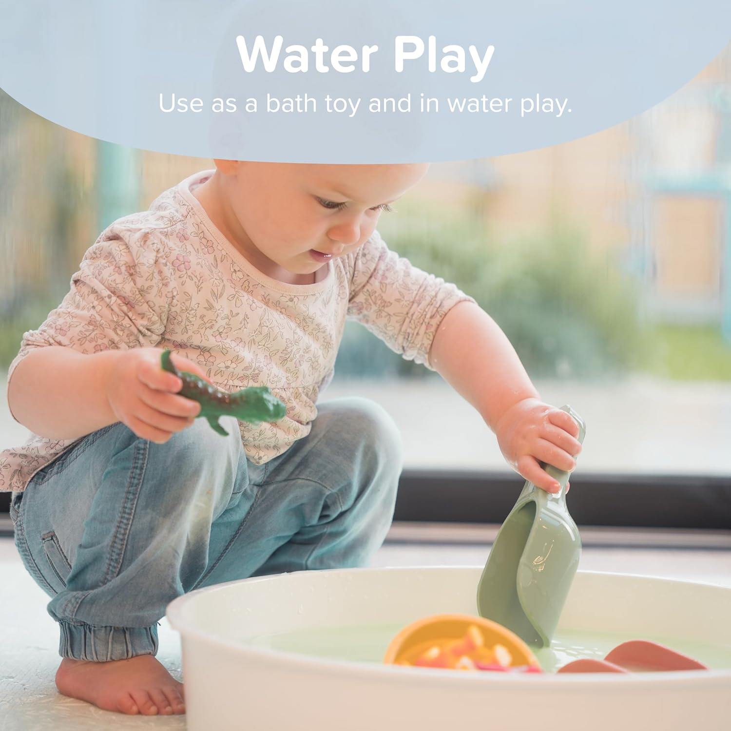 Inspire My Play Nesting Silicone Scoops Set - Green image number 5