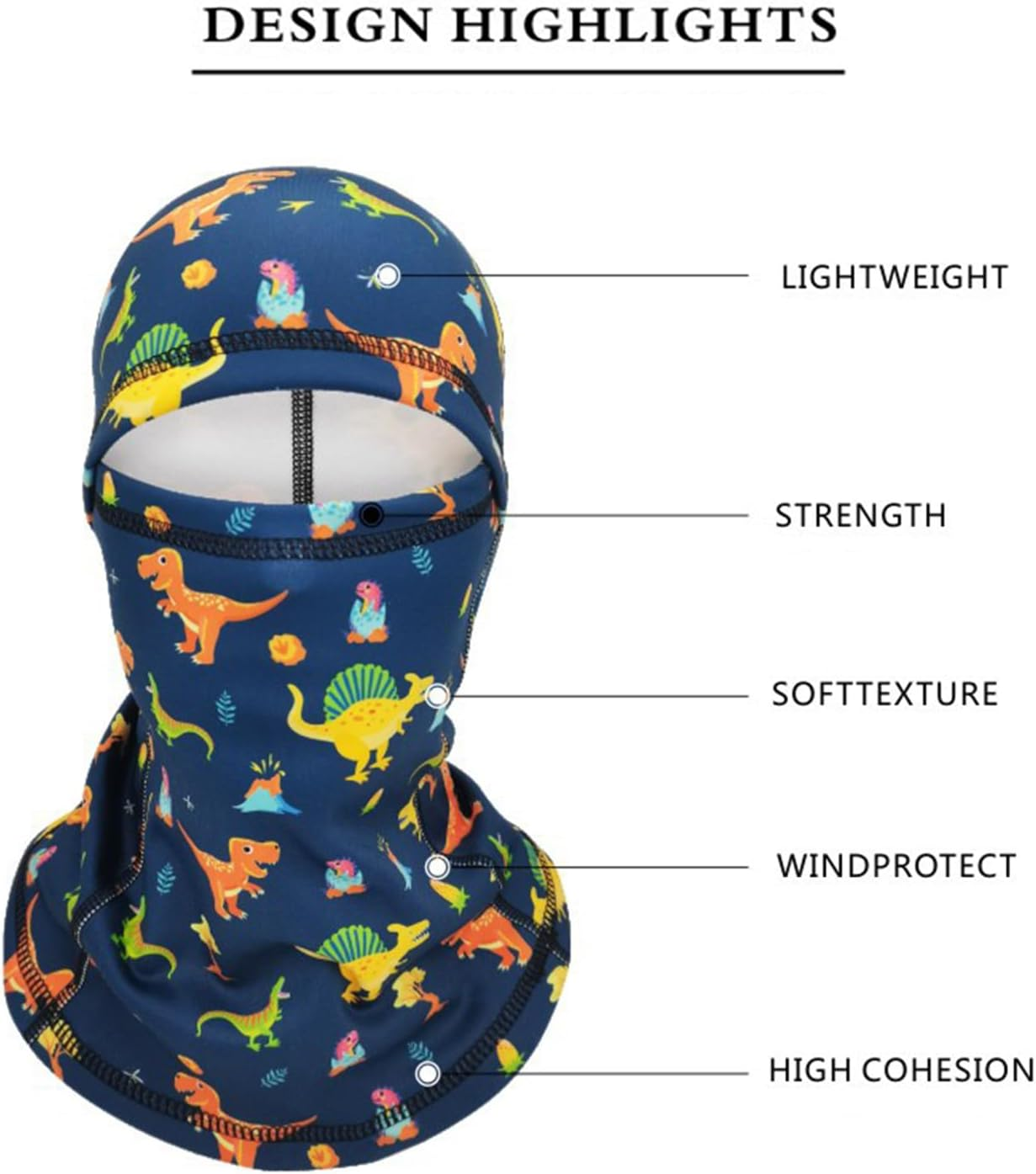 Little Ant Kids Balaclava Windproof Ski Mask Winter Face Warmer for Cold Weather