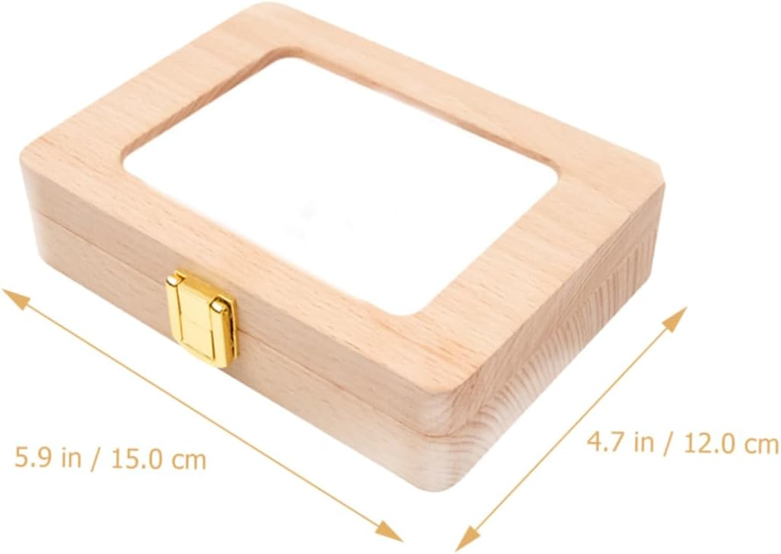 Wooden Boys and Girls Tooth Box Lost Tooth Storage Case Smooth Surface for Safe Use Portable Keepsake for Christmas Birthday Year image number 5