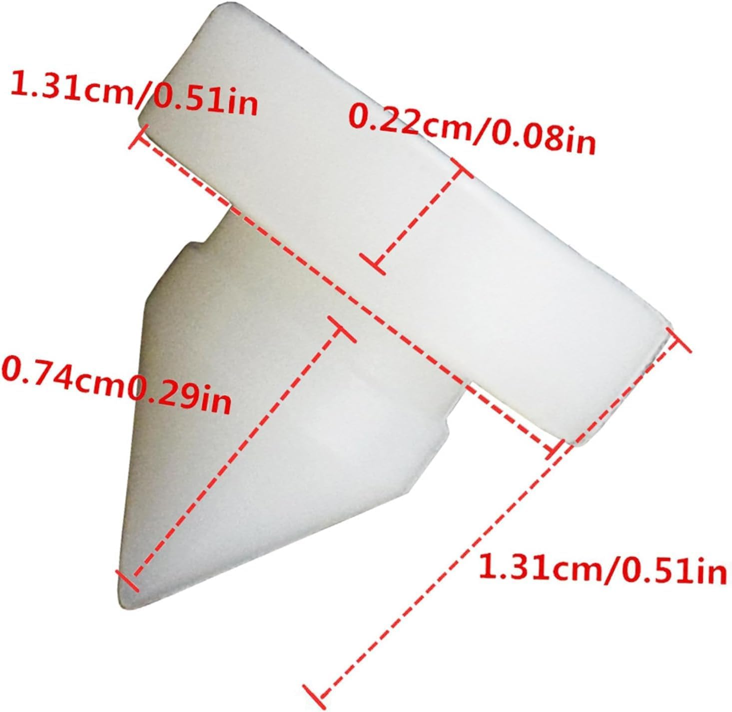 Puryupearl 4 Pcs White Clutch Pedal Stop Pad Clutch Pedal Stop Pad 46505-SA5-000 46505SA5000 for Acura-Civic Brake Pedal Limit Block Brake Limiter Pad Pedals and Pedal Accessories image number 3