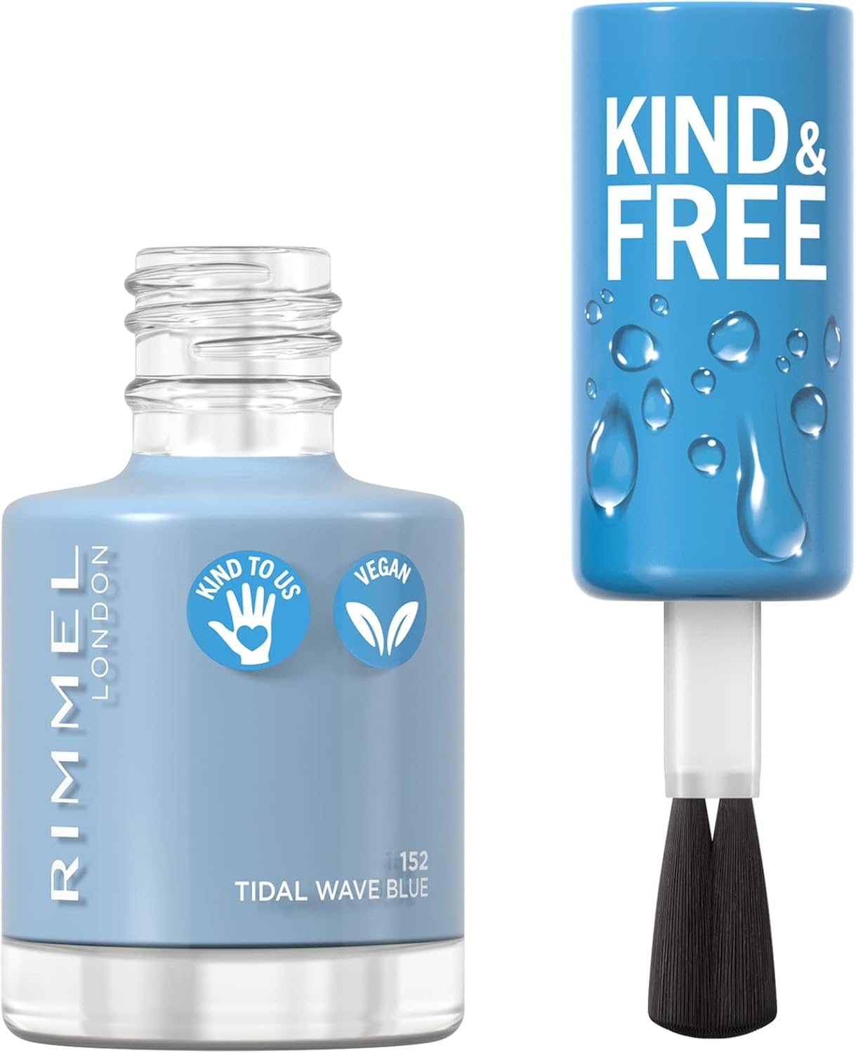 Rimmel London Kind & Free Nail Polish #152 Tidal Wave Blue 8Ml (Pack of 2) image number 5
