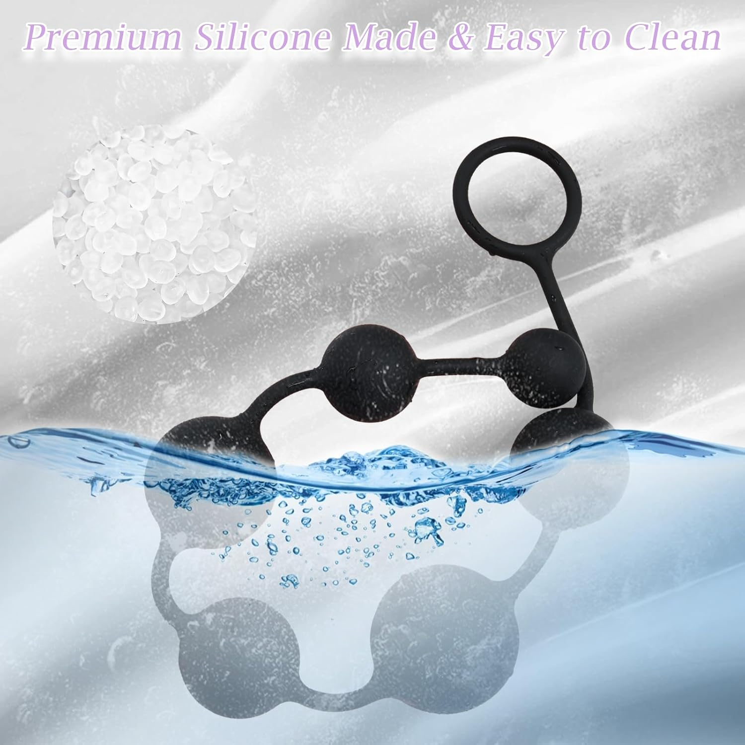 16'' Long Classic 6 Bead Anal Beads for Advanced Players, Prostate Massager with Pull Ring Silicone-Made Sex Toys for Men Women Couples, Flexible Anal Trainer image number 1