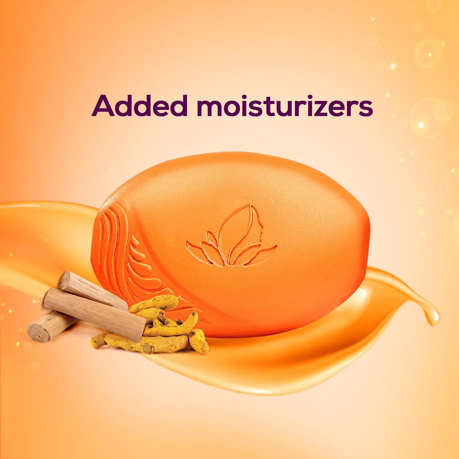 Santoor Sandal and Turmeric Soap, 150G (Pack of 4) image number 6