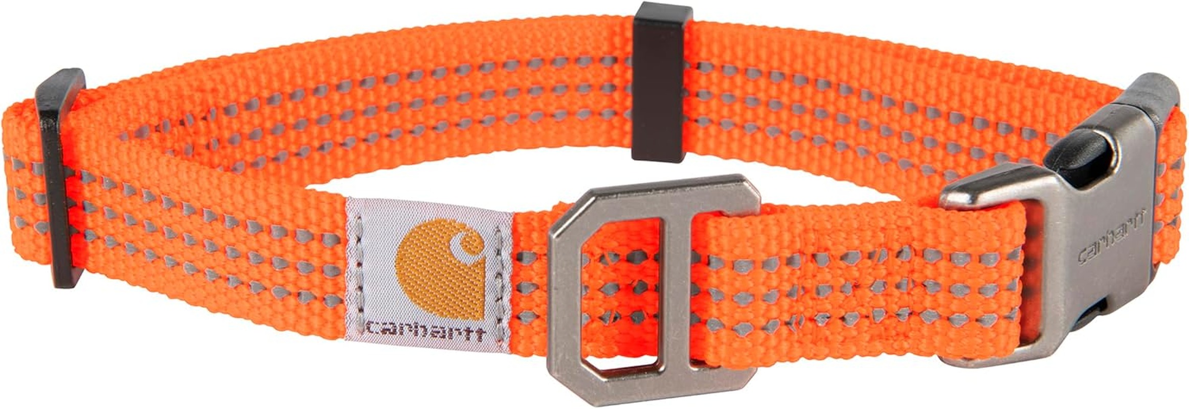 Carhartt Fully Adjustable Nylon Webbing Collars for Dogs, Reflective Stitching for Visibility, Hunter Orange (Nylon Webbing), Medium image number 5