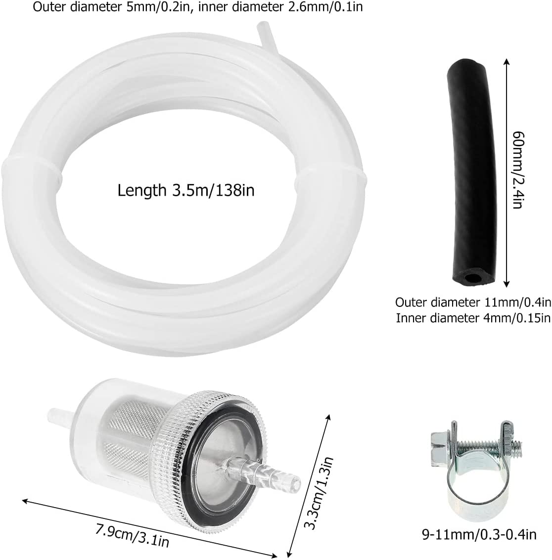 Fuel Tank Standpipe Kit for Eberspacher/Webasto Diesel Heater - Replaceable Parking Heater Fuel Line Kit with Fuel Hose Clip