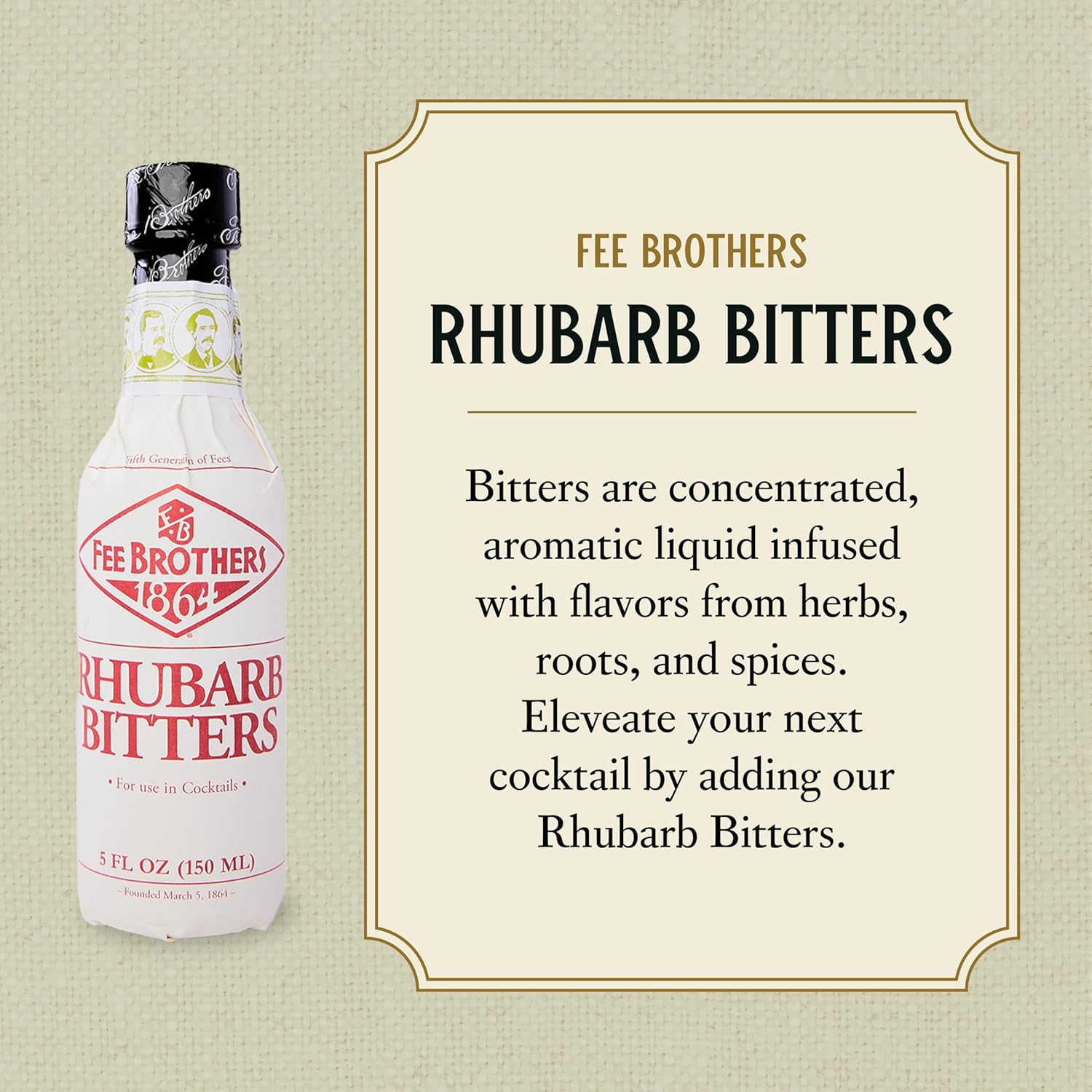 Fee Brothers Rhubarb Bitters 150 Ml image number 5