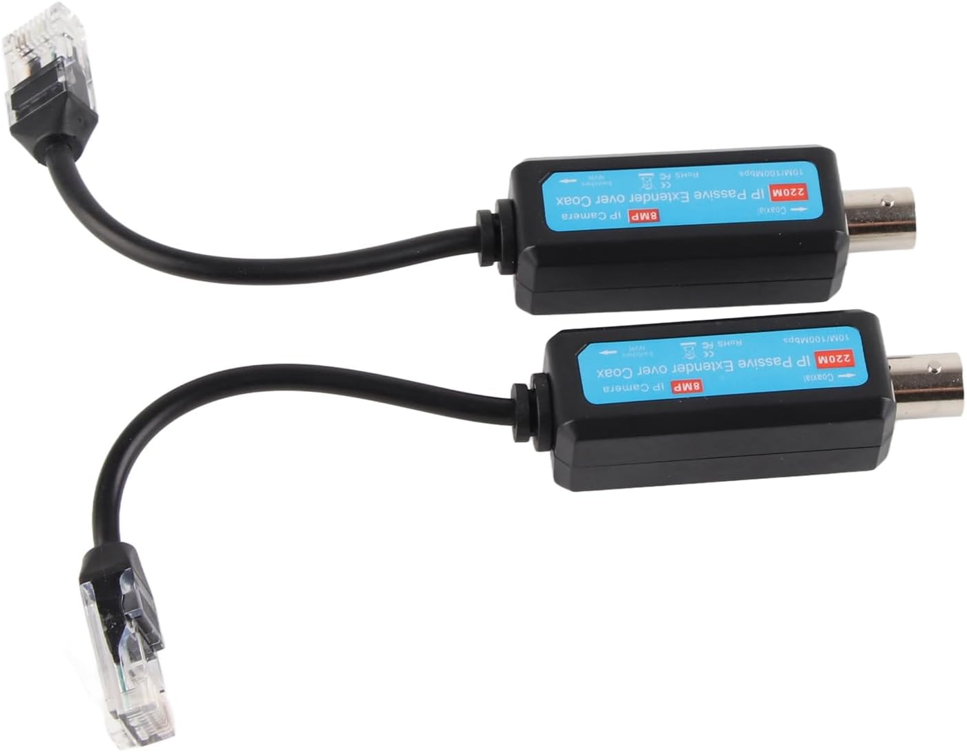 CHICIRIS IP Network Transmitter, Fast Install Network Transmitter/Receiver Extender over Coax HD Camera Upgrade 1Pair, for IP NVR Camera image number 1