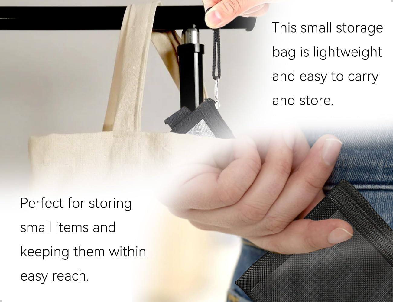 Emezddo Pack of 4 Pencil Cases, Transparent Mesh Nylon Zip Bag, Portable Cosmetic Bag, Waterproof Mesh Bag, Used for School, Office, Travel, Lipstick, Headphones image number 3