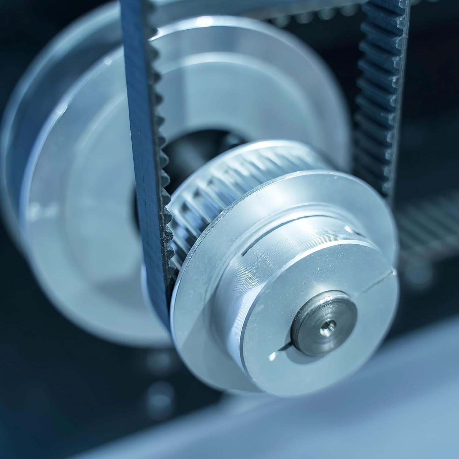 Uxcell 5Pcs 2GT Timing Pulley 16 Teeth 5Mm Bore 13Mm Dia. Aluminum Timing Belt Pulley with 2Mm Hex Key Wrench for 10Mm Width Belt 3D Printer CNC Machine Accessories, Silver Tone image number 5