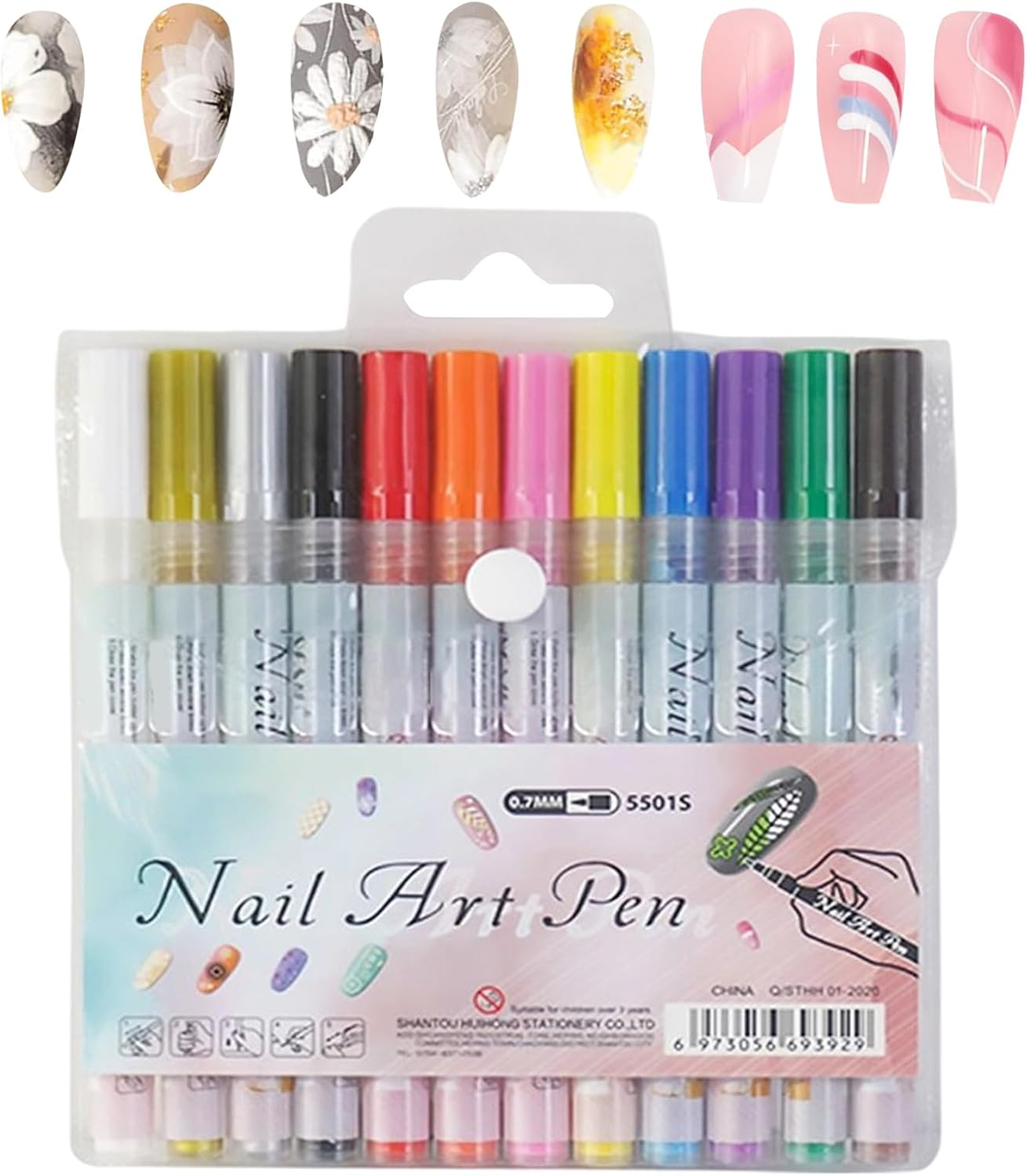 Nail Painting Pens - 12-Color Quick-Drying Manicure Tools,Nail Polish Design Doodle Pens Set | for Christmas Birthday Home Salon Handicraft Enthusiasts Adults Fingernail Art image number 4