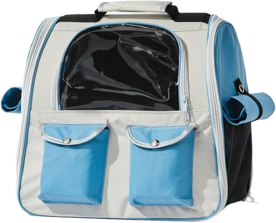 Cat Bag Dog Carrier Pet Carrier Portable Cat Backpack Mesh Outdoor Hiking Travel Bag Pet Supplies Pet Carrier Cat Carrier Pet Bag Carrier(Color:Blue)