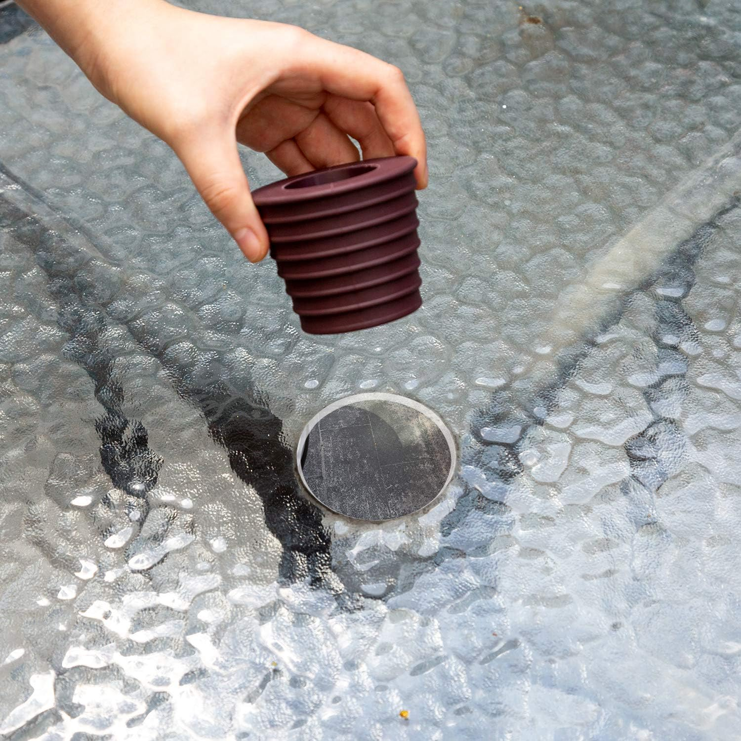 AIEX 1.9 to 2.7 Inch 2Pcs Umbrella Cone Wedge Plug for Patio Table Hole Opening Umbrella Pole Diameter 1.5 Inch/ 38Mm(Dark Brown and Black) image number 1