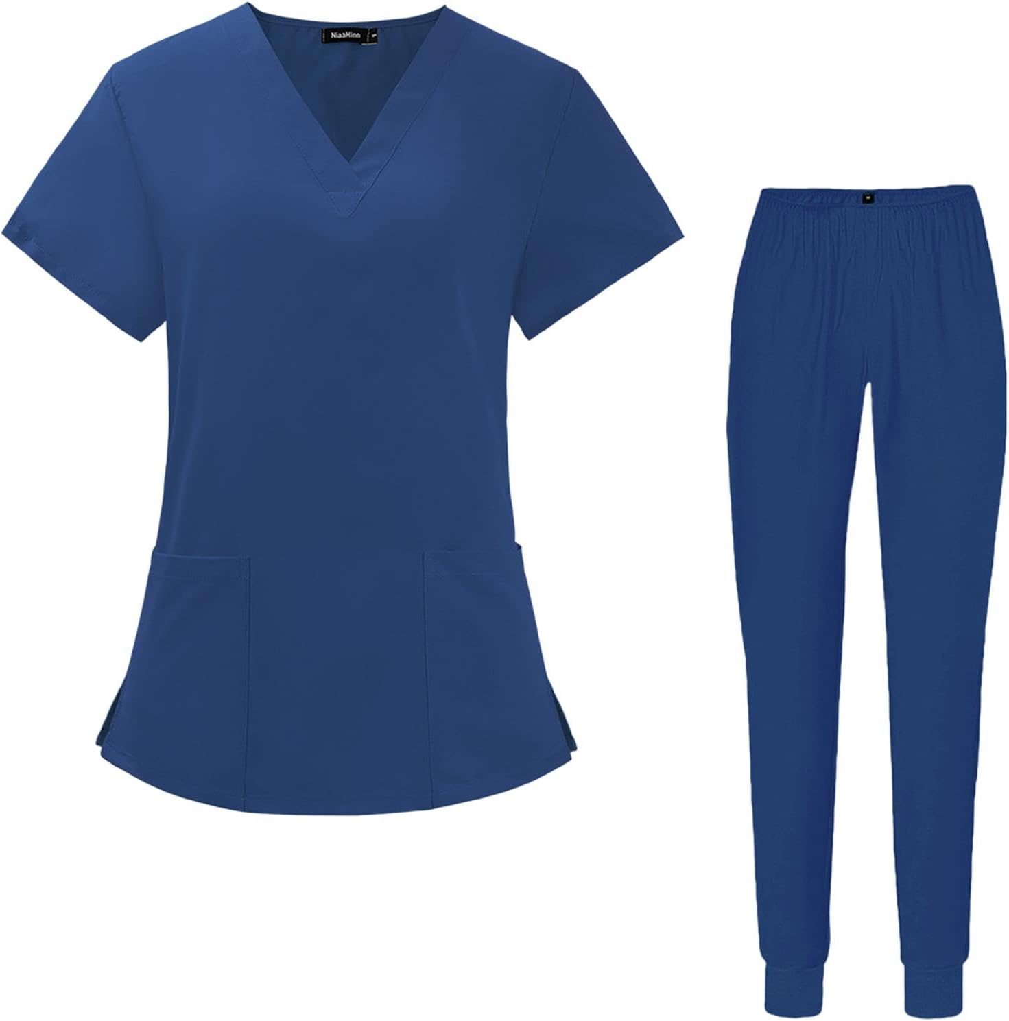 Nurse Work Uniforms Workwear Women'S Scrub Set Machine Wash Soft Fabric Durable V Neck Scrub Top and Pants for Beauty Center