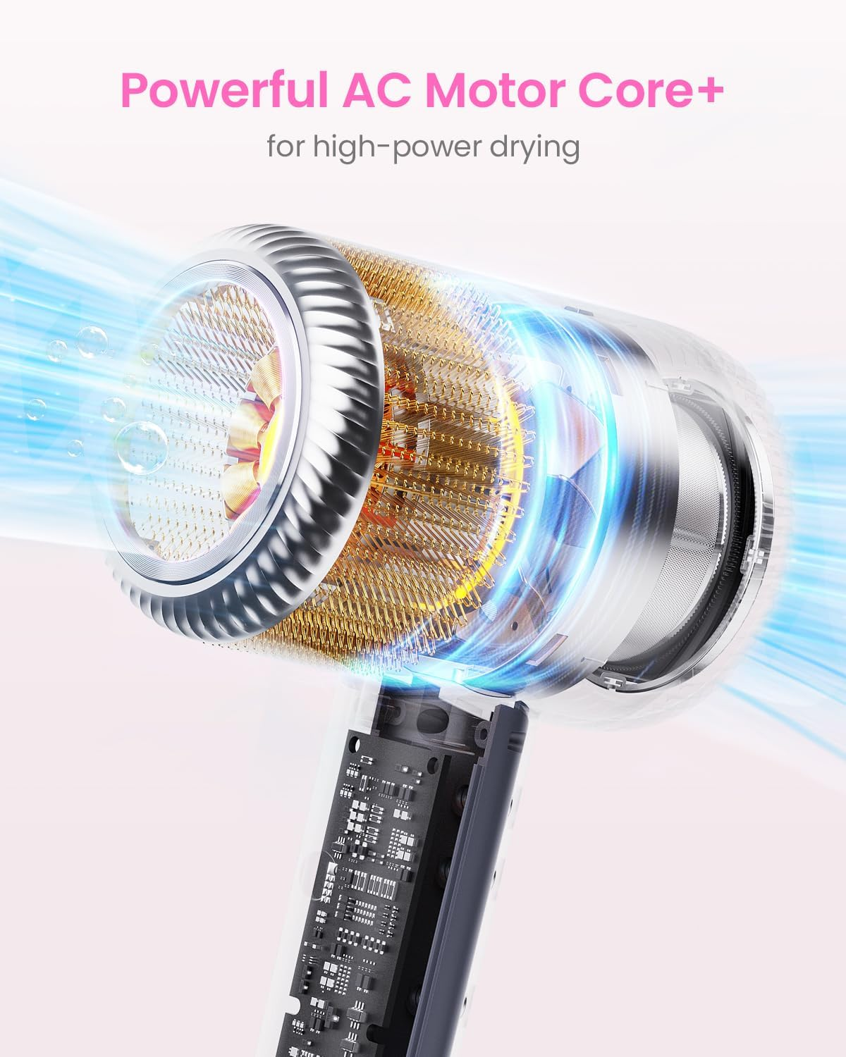 BESTOPE PRO Hair Dryer with 6 Temperature Levels and 5 Wind Speeds, Children'S Mode, Self-Cleaning Function, 110,000 RPM, Brushless Motor, Quick Drying, Hair Dryer image number 2