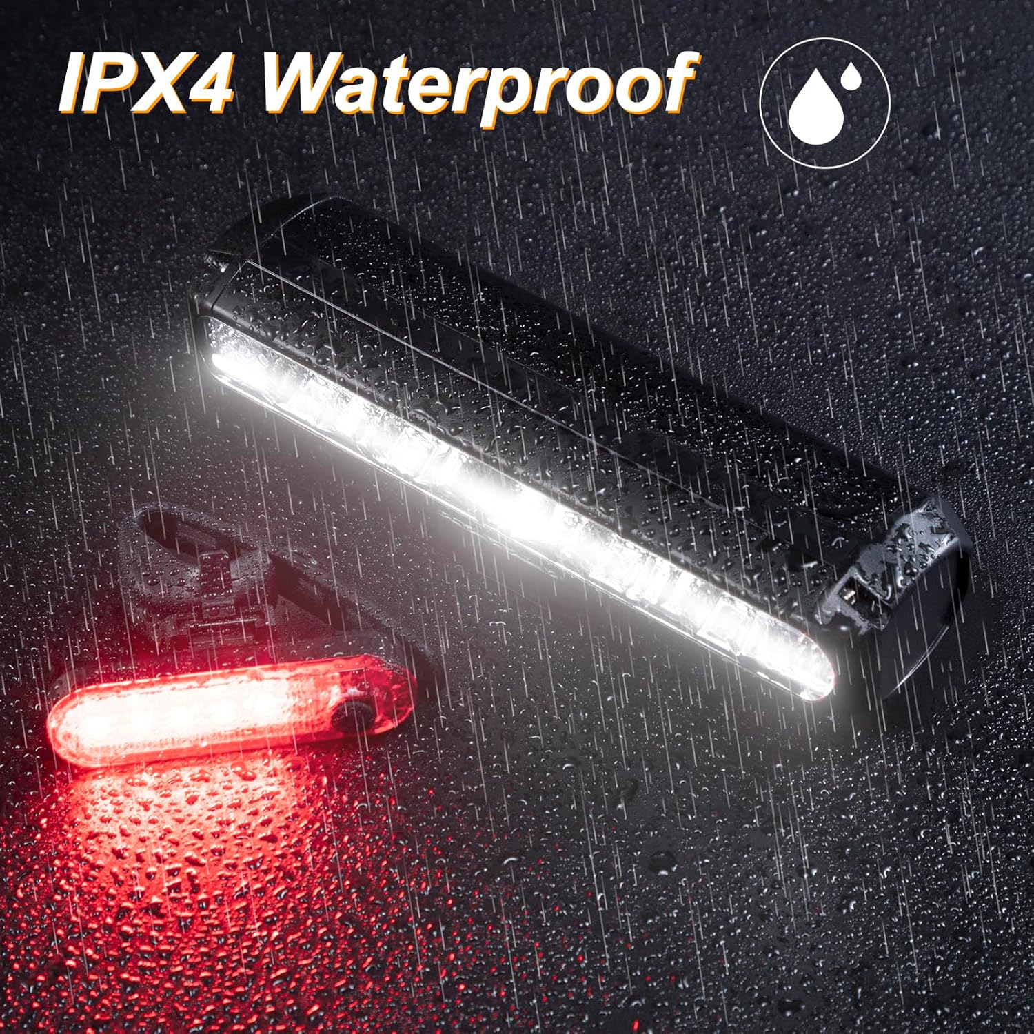 AKALATE Ultra Bright Bicycle Lights Front and Rear, Powerful USB Rechargeable Bike Light Set, Aluminum Alloy Bike Headlight and Back Taillight for Night Riding, Waterproof LED Light for Mountain Bike image number 1