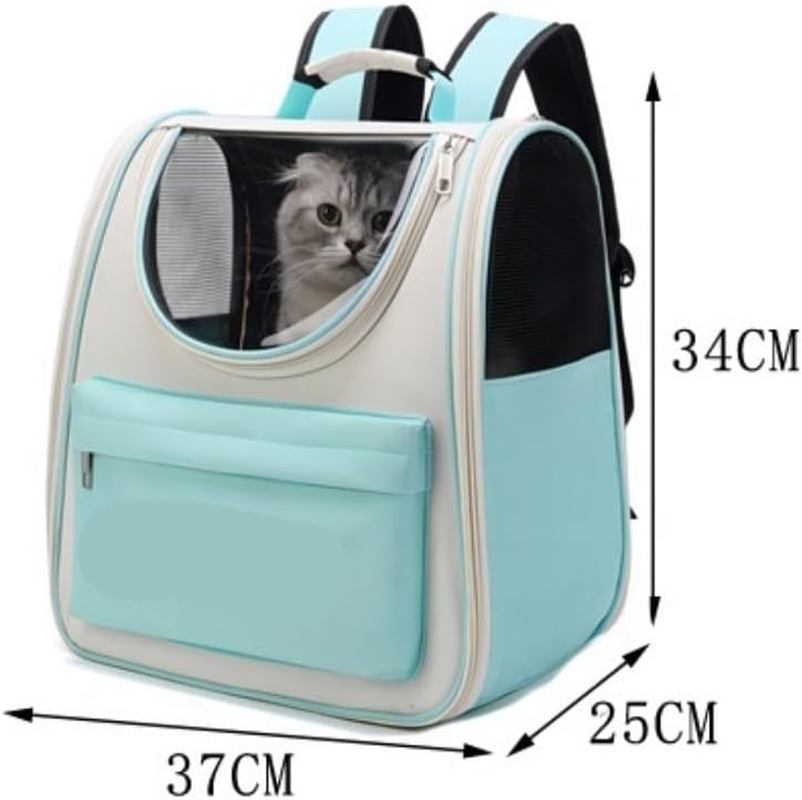 Cat Bag Dog Carrier Pet Carrier Pet Carrier Backpack Cat Bubble Backpack Dog Carrier Bag for Small Dogs and Puppies Dog Rucksack Carrying Cat Carrier Pet Bag Carrier(Color:Blue) - Green image number 5
