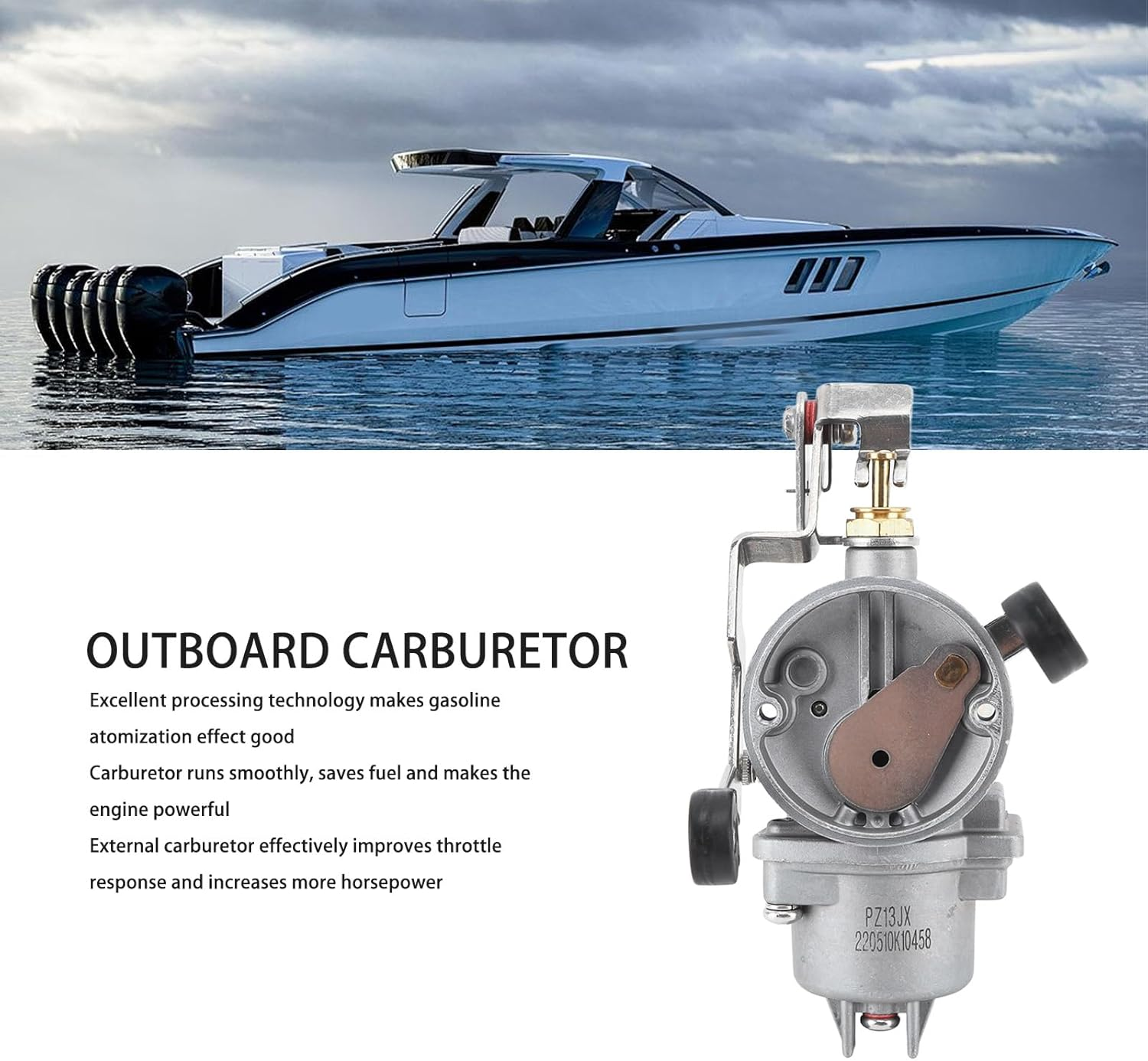 Outboard Carburetor Outboard Carburetor for Tohatsu 2 Stroke 3.5Hp 2.5Hp 3D5 03100 3F0 03100 image number 1