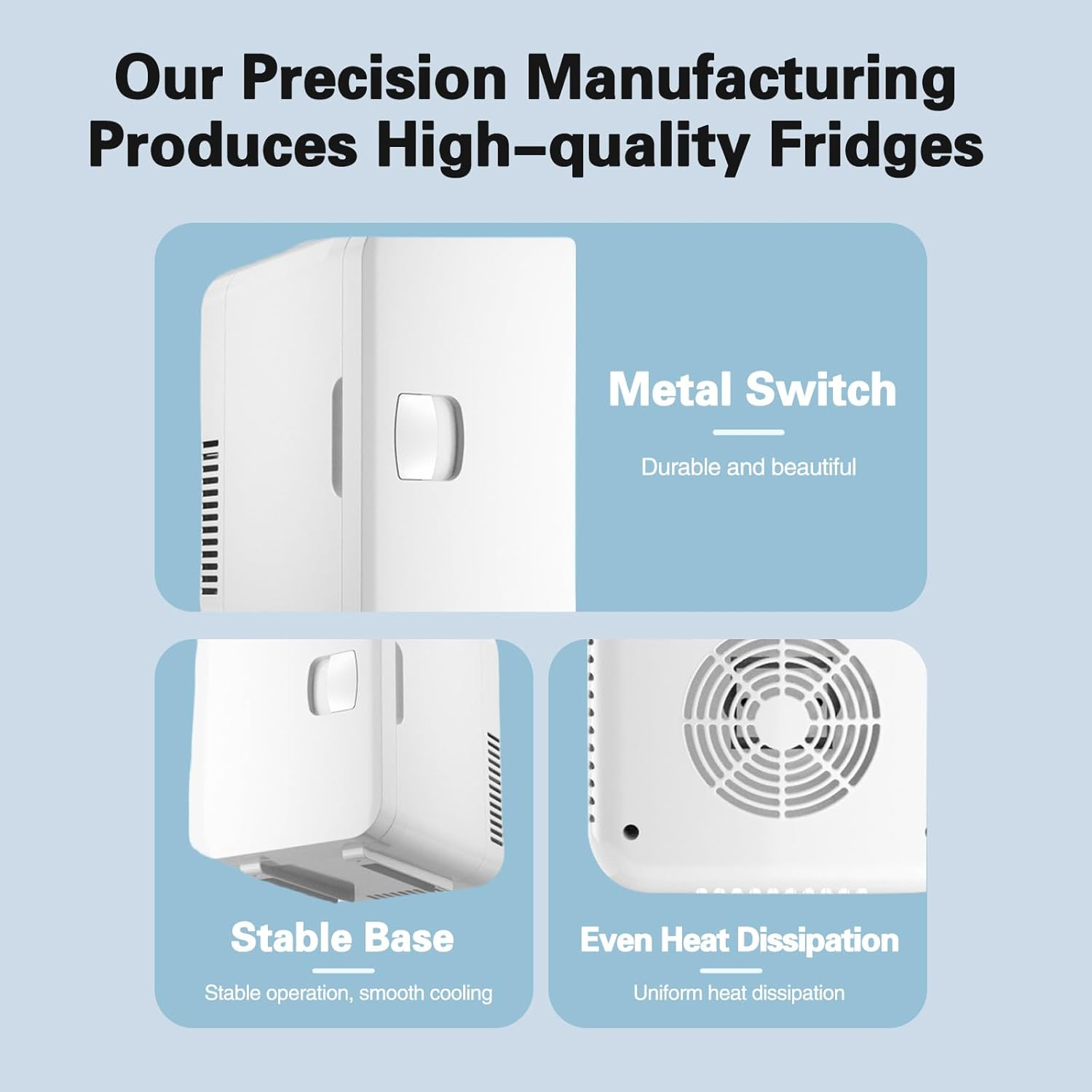 XIULIUU Portable Mini Fridge, 4L Capacity, Makeup Skincare Fridge, Cools & Warms, Home & Car Power Supply, Quiet Operation image number 2