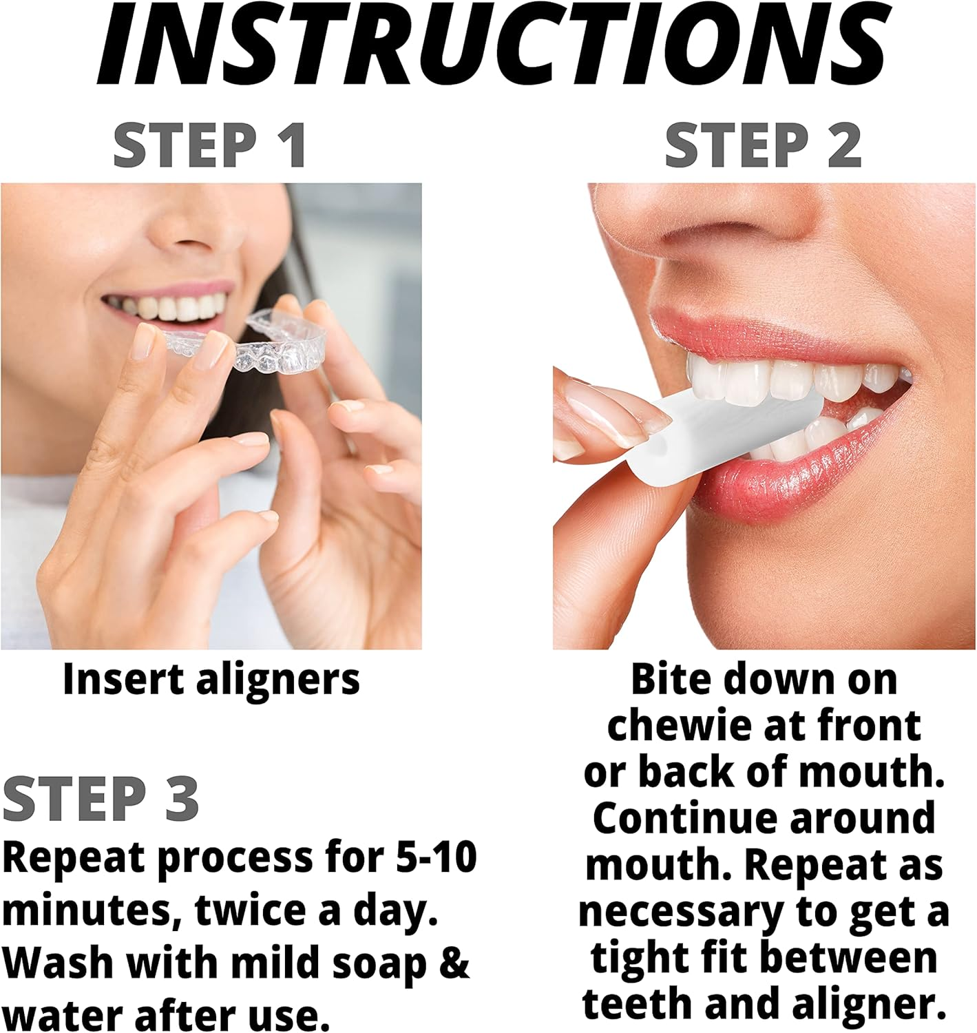 IXO Aligner Seater Chewies for Invisalign Aligners, Unscented, Bulk Pack in Resealable Bag (10 Pcs) (White) image number 2