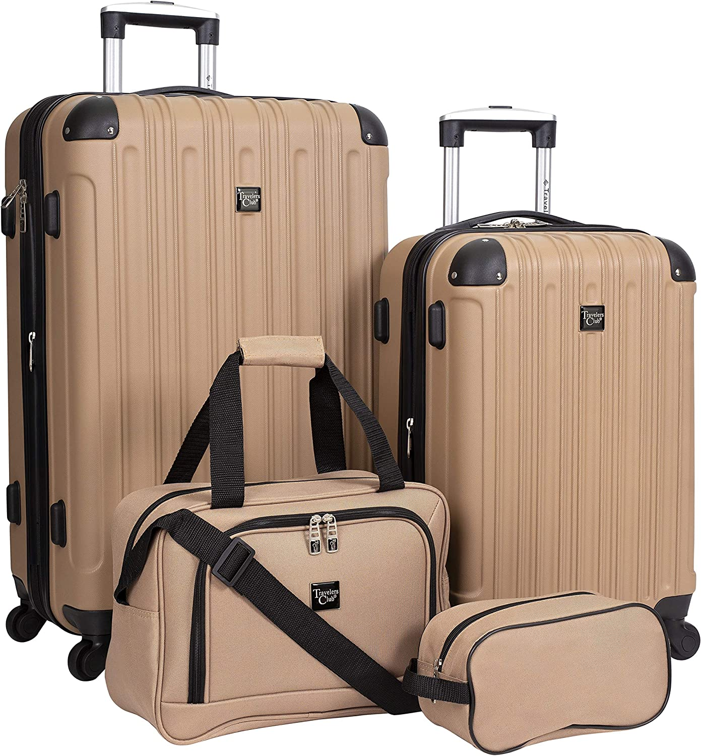 Travelers Club Midtown Hardside 4-Piece Luggage Travel Set, Midtown Hardside 4-Piece Luggage Travel Set