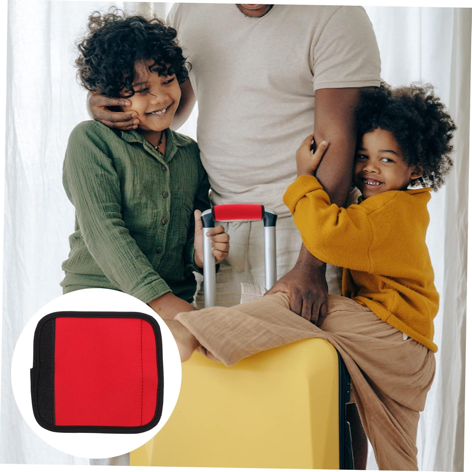 Ipetboom Luggage Suitcase Handle Wraps Neoprene Handle Covers Red Grip Sleeve Carry Travel image number 1