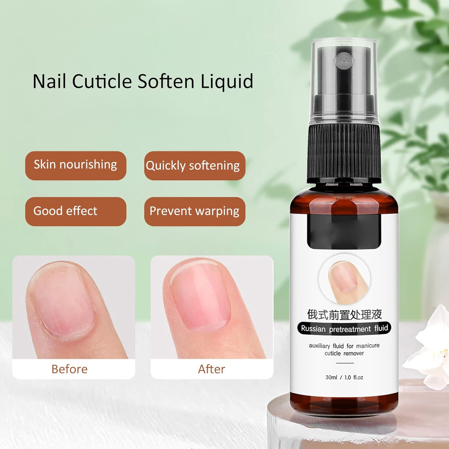 Nail Nourishing Spray 3 to Remove Dead Skin. Softener for Manicure Cuticles. image number 4