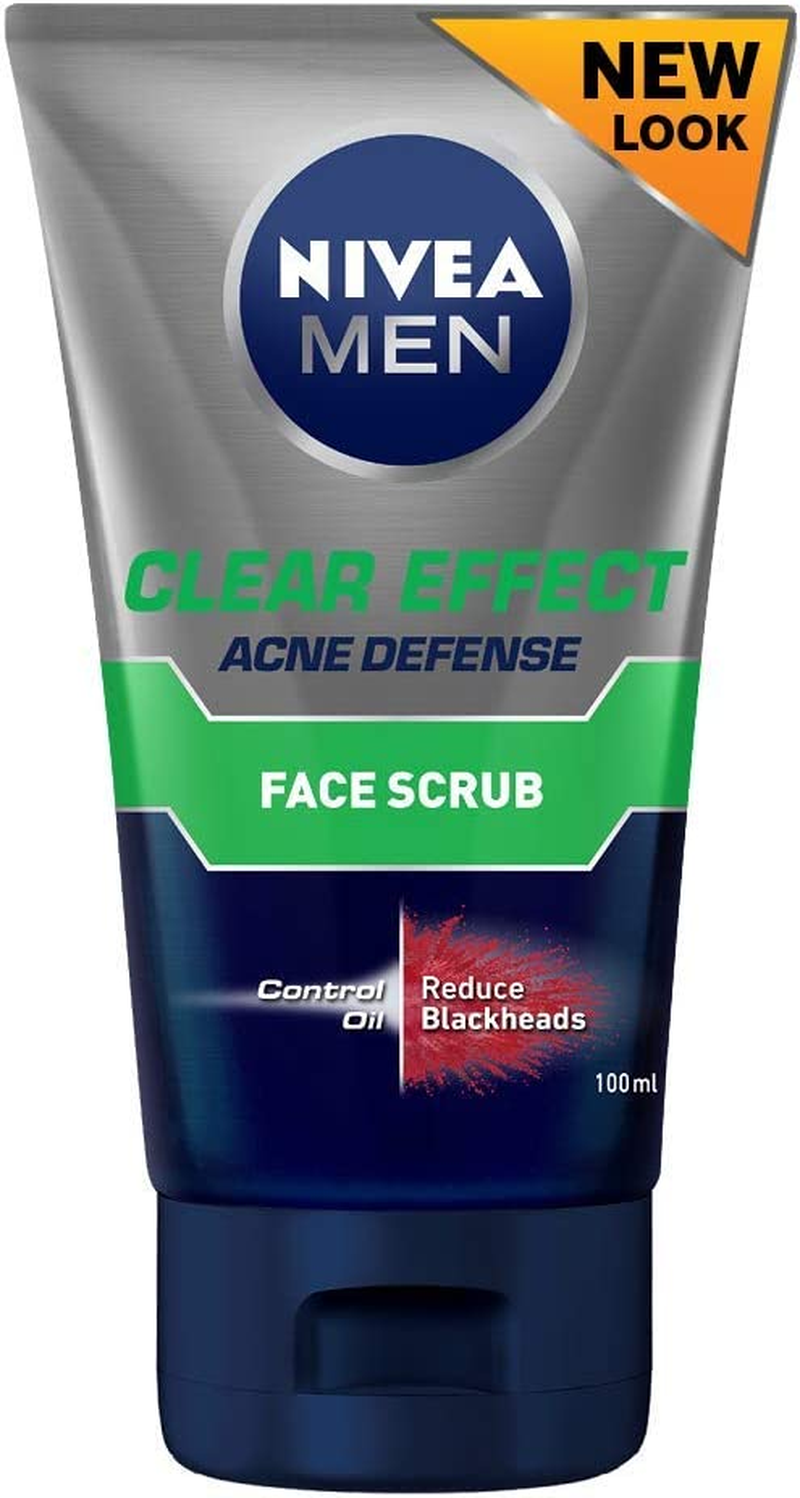 NIVEA MEN Clear Effect Oil Control Exfoliating Face Scrub 100Ml | with Salicylic Power | Unclogs Pores and Clears Impurities | Cleanses Excess Oil | Removes Shine image number 4