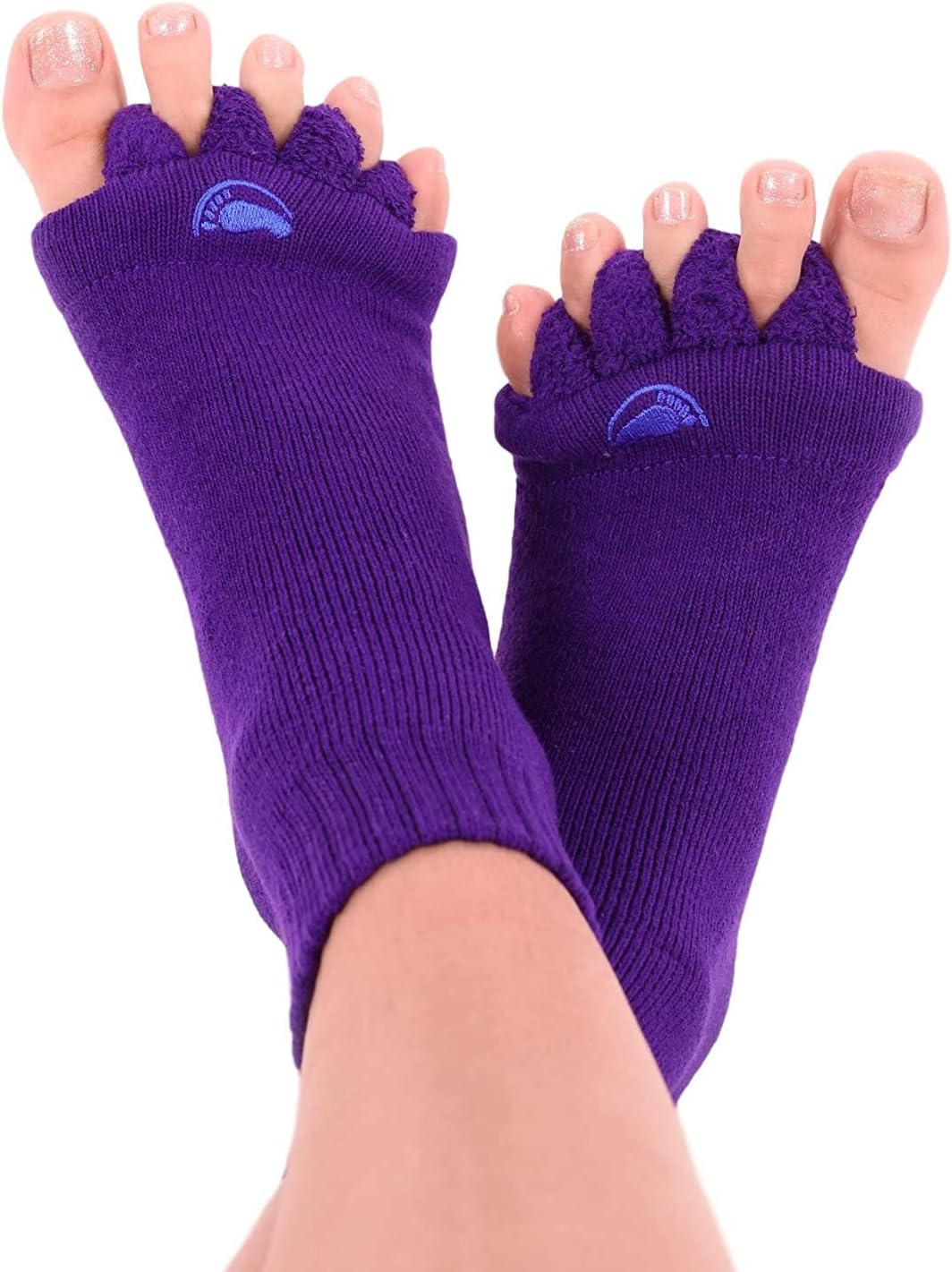 Foot Alignment Socks with Toe Separators by My Happy Feet | for Men or Women | Purple image number 2