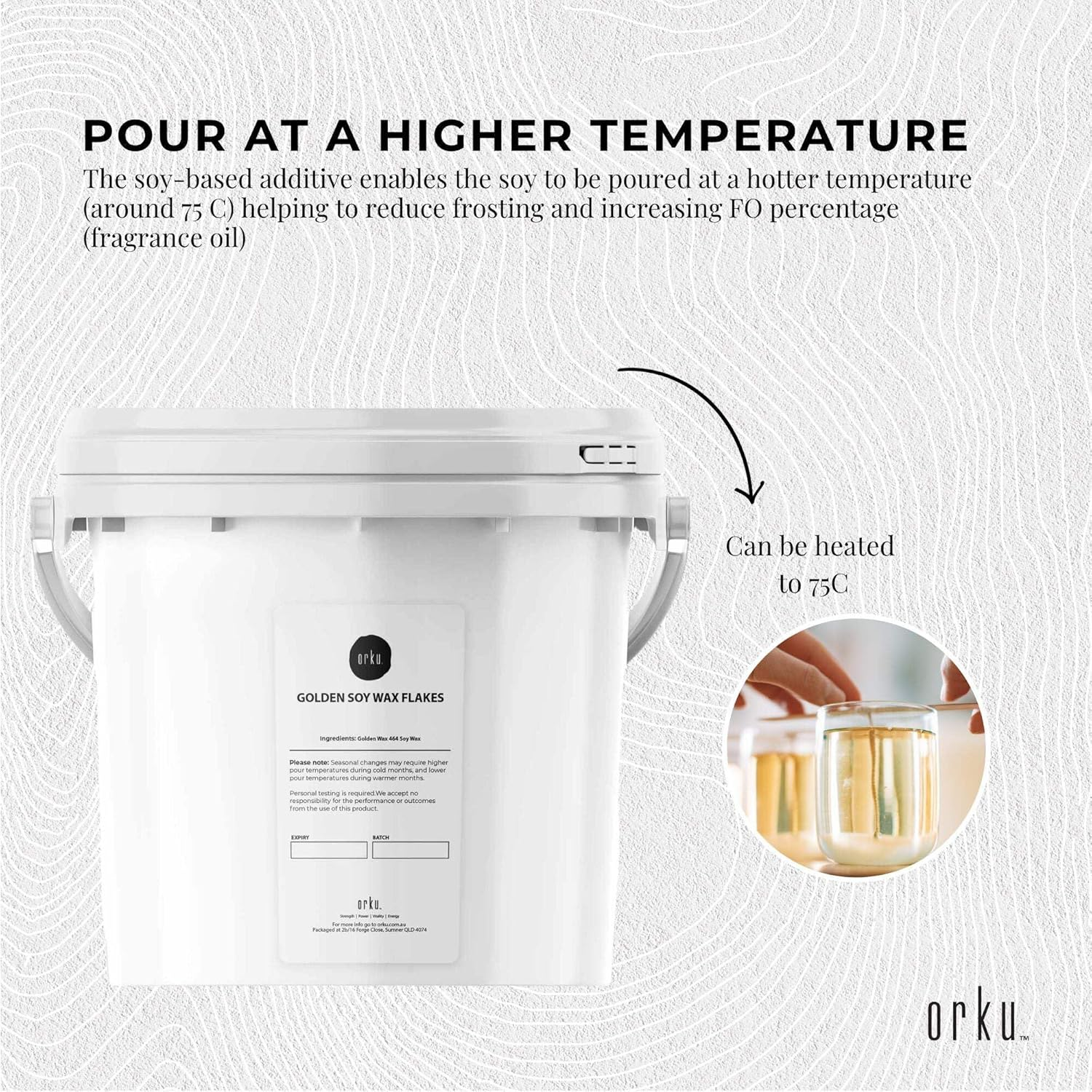 2Kg Golden 464 Soy Wax Flakes Bucket - 100% Pure Natural DIY Candle Melts Chips image number 5