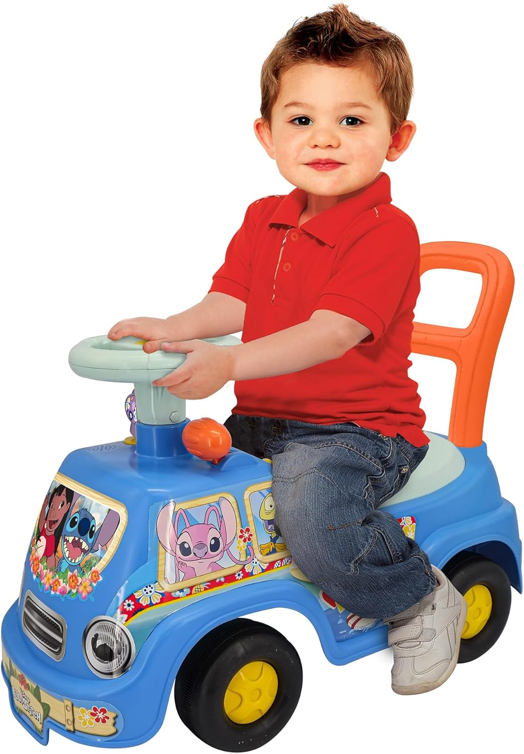 Kiddieland: My First Ride-On: Stitch - Disney Lights & Sounds Foot-To-Floor Vehicle, Interactive Dashboard, Storage Seat, Kids & Toddlers Ages 12-36Mo image number 4