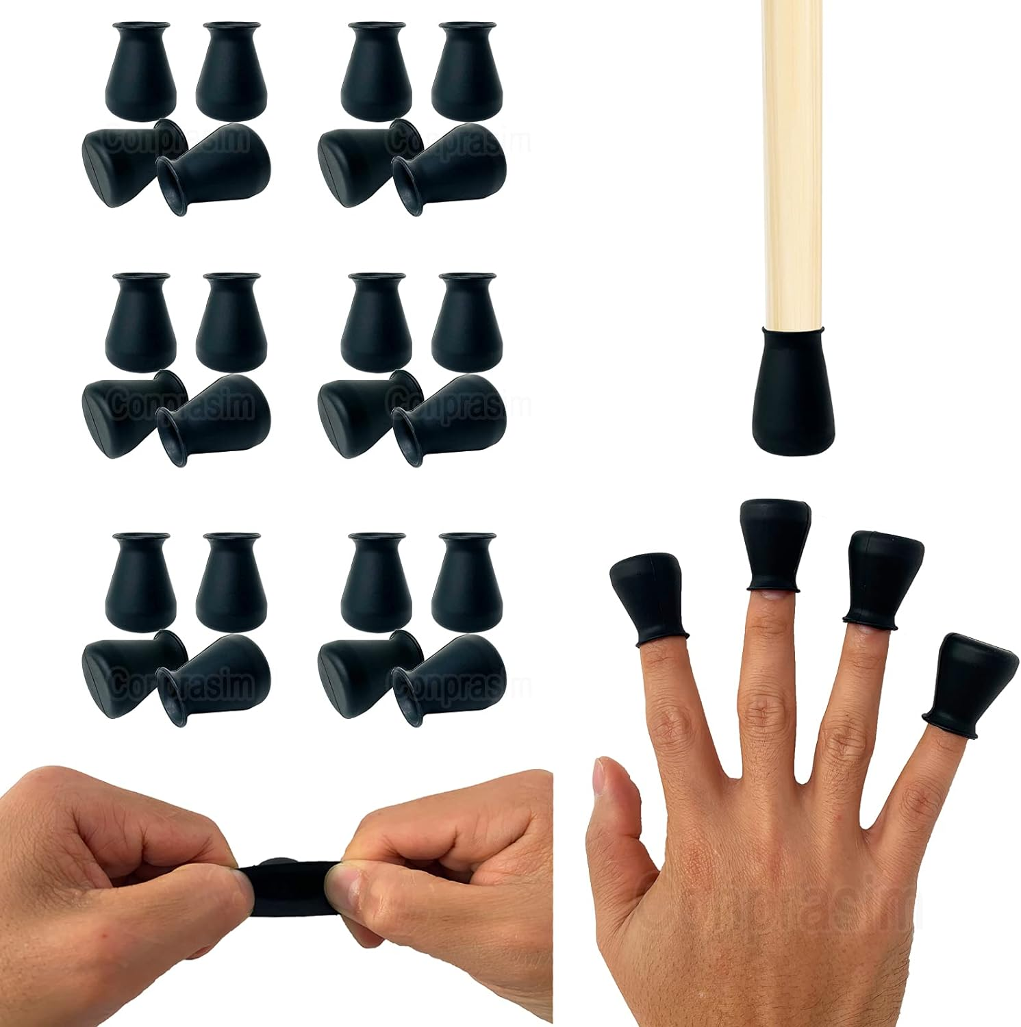 Silicone Chair Leg Floor Protectors Small Fit 15/16"~1-7/32" Furniture Table Feet Cover Anti-Slip Bottom Chair Leg Caps for Hardwood Floors Prevent Scratches No Noise,8Pack