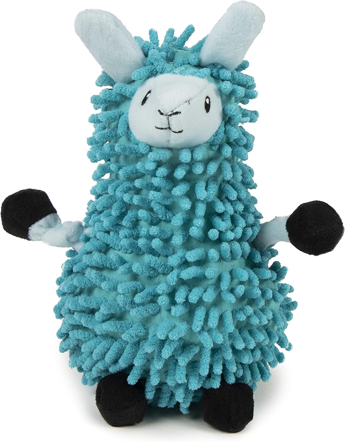 Godog Llamas Noodle Plush with Chew Guard Technology Durable Plush Dog Toy, Blue, Small image number 3