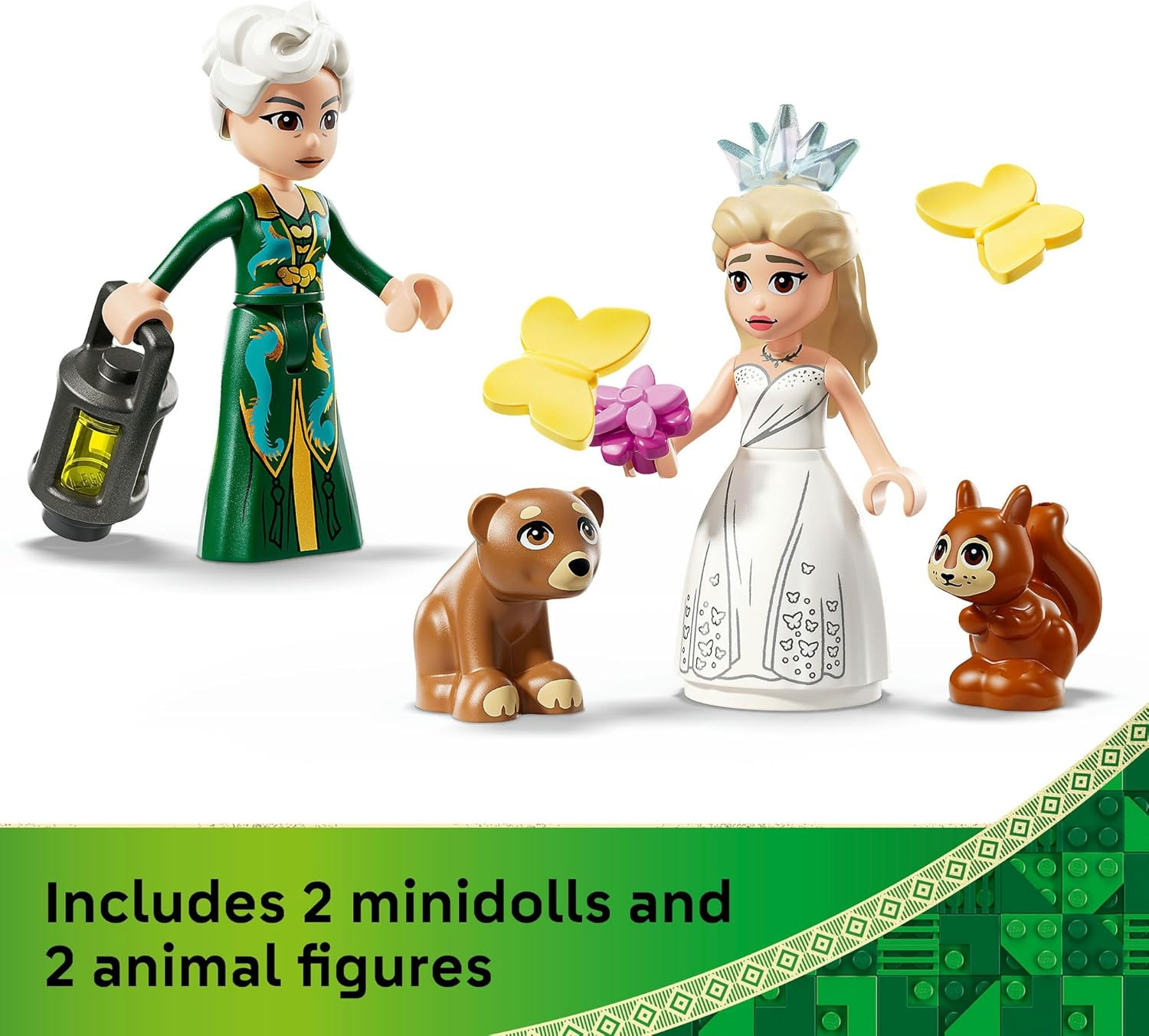 LEGO&reg; Wicked Glinda&rsquo;S Wedding Day Set 75688 Butterfly Toy Inspires Imaginative Role-Play Activities for Kids Aged 8 and Over, Fun Fantasy Toy for Girls and Boys Includes 2 Minidolls 75688