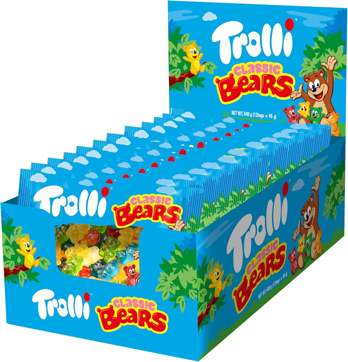 Trolli Classic Gummi Bears Candy, 12 X 45 Grams image number 1