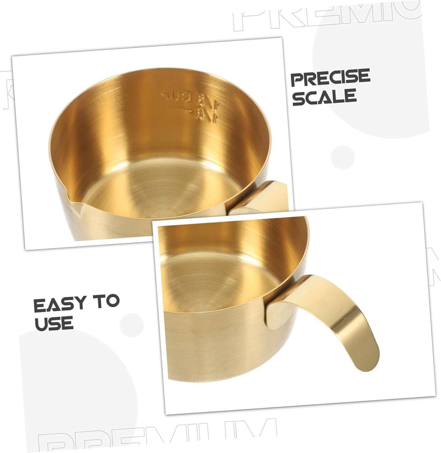 Ipetboom Stainless Steel Extraction Cup Measuring Cup for Espresso Shots Frothing Pitcher Pour Spout for Coffee Brewing image number 4