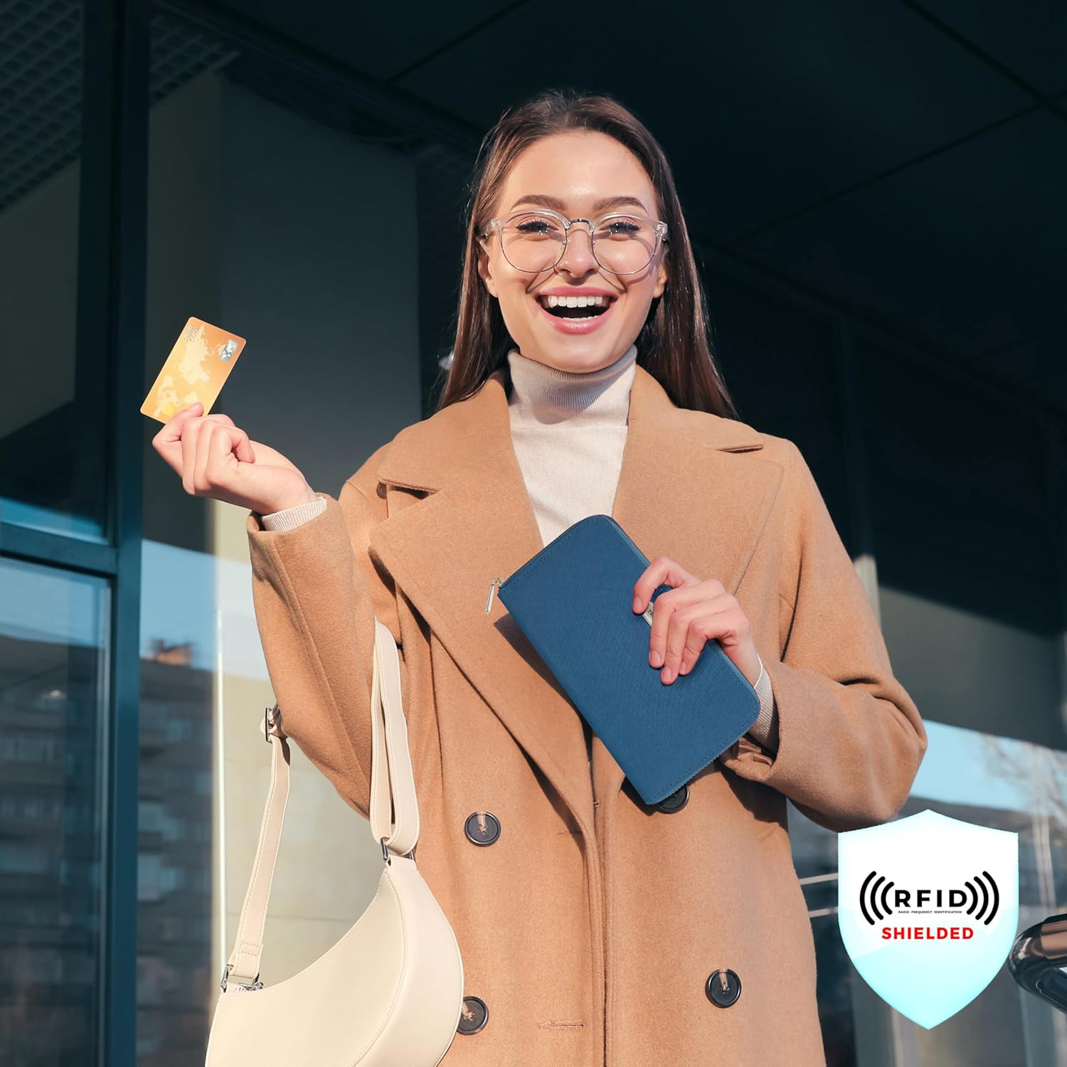 Travelon RFID Blocking Single Zip - Black image number 6